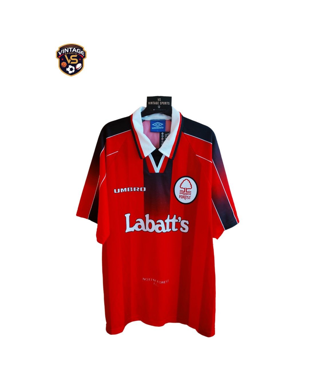 image of Soccer Jersey x Umbro Nottingham Forest Fc 1996-1998 Soccer Home Jersey Umbro in Red (Size XL)