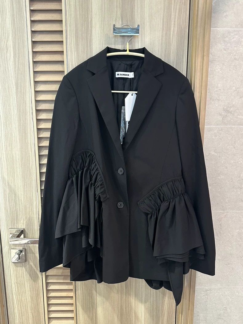 Jil Sander Jil Sander size 32 Ruffled Layered Black Blazer Size 4XL / US 24-26 - 1 Thumbnail