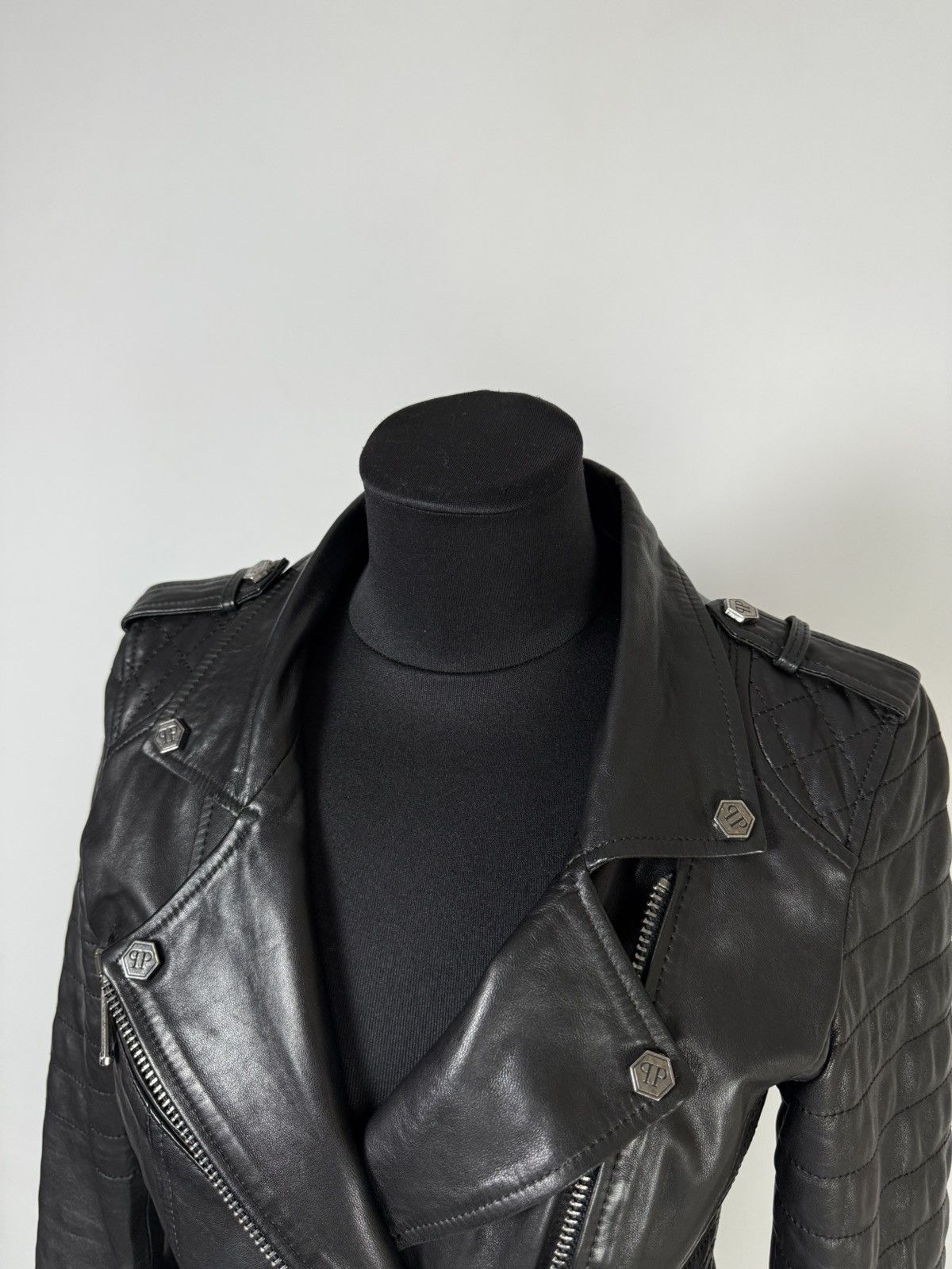 Philipp Plein Philipp Plein Couture Leather Biker Jacket Size M Size M / US 6-8 / IT 42-44 - 12 Thumbnail