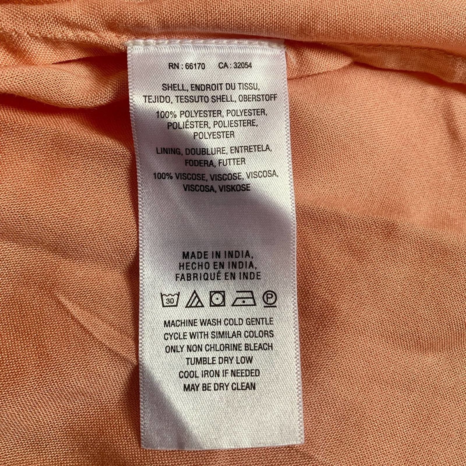 Anthropologie Anthropologie Peach Embroidered Tulle Maxi Skirt size 4 Size 27" / US 4 / IT 40 - 7 Thumbnail