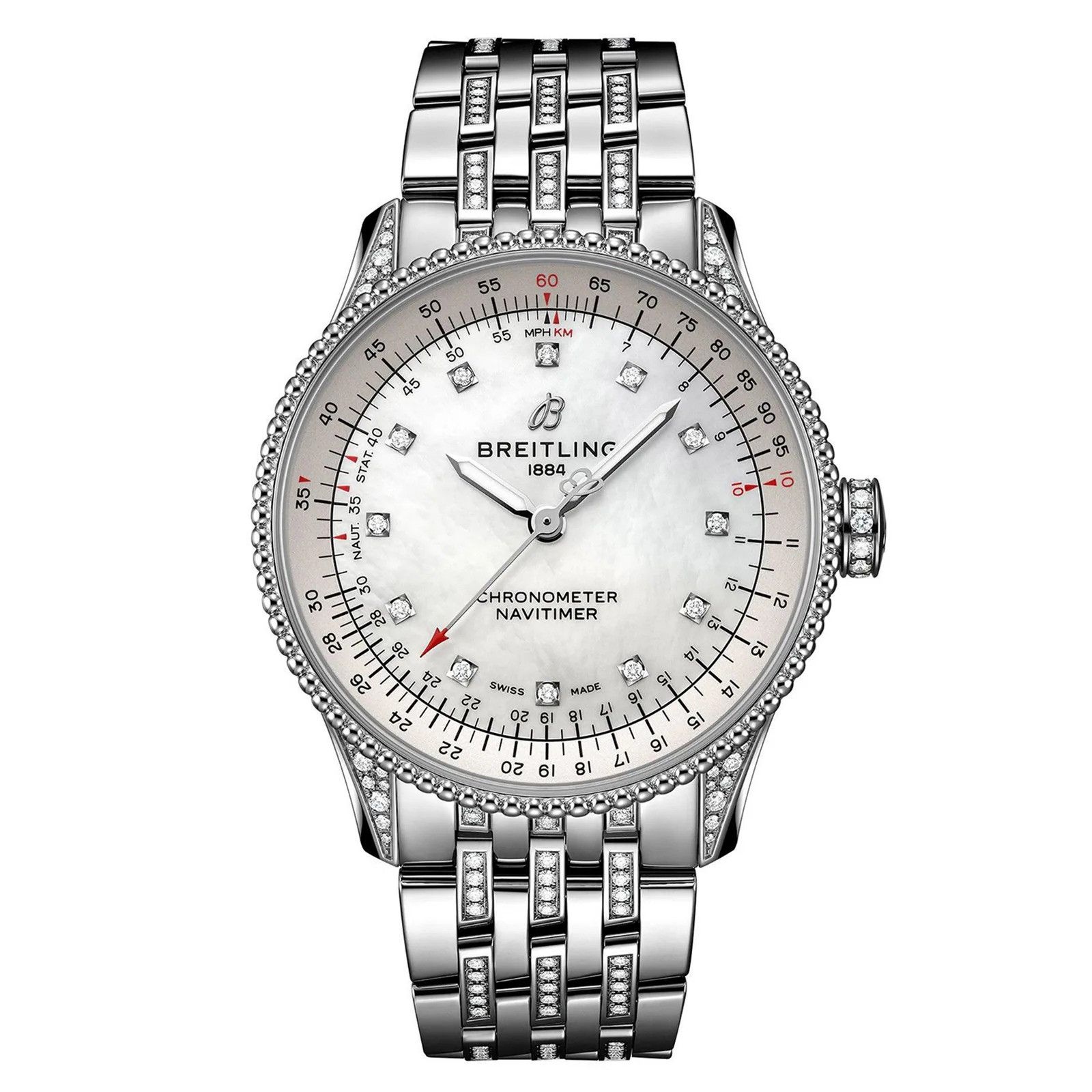 Breitling o1mt1gz0125 Size: OS / Navitimer 35mm Watch in Silver Size ONE SIZE - 1 Thumbnail