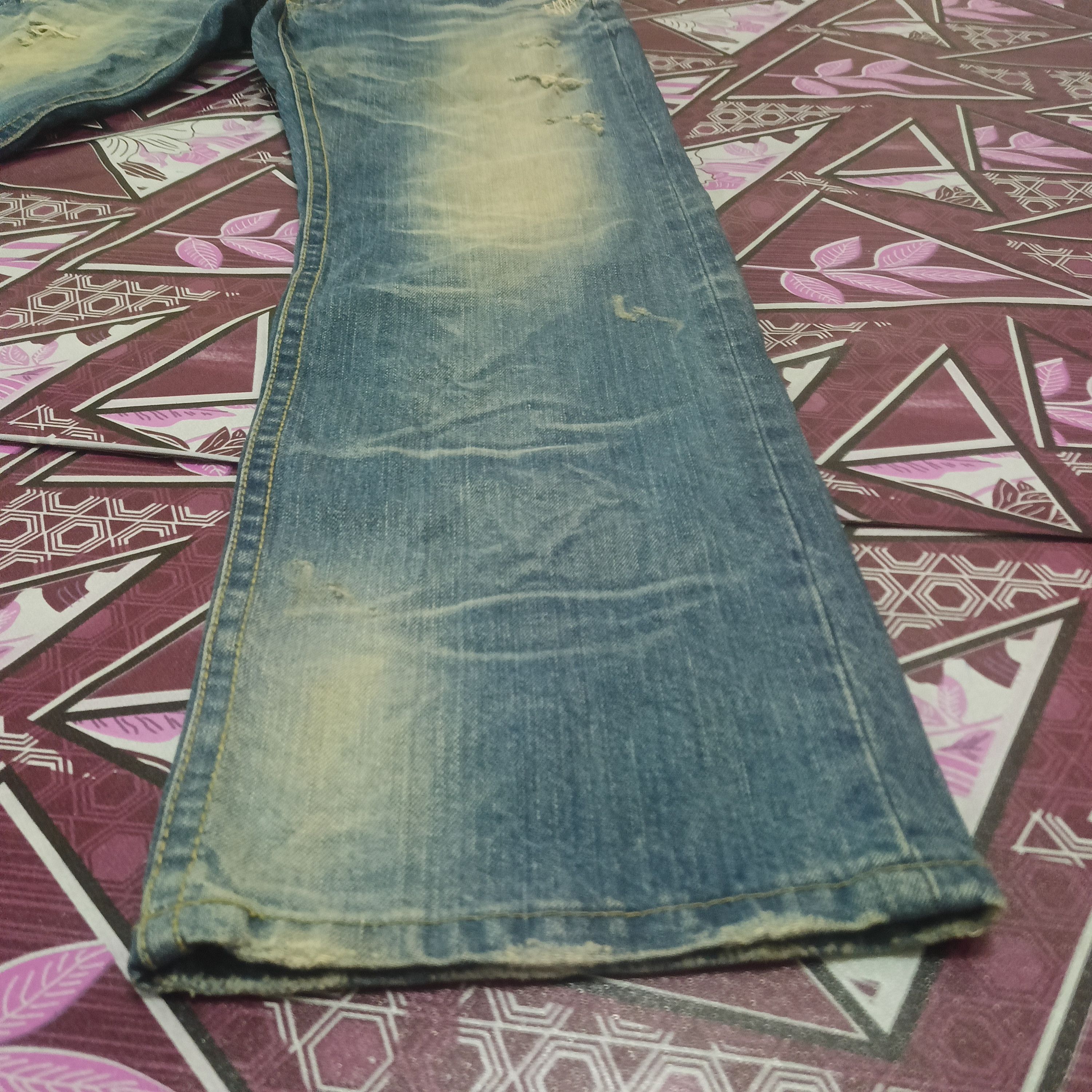 If Six Was Nine Sick Lolita Jeans Skull Distressed Jeans Size US 33 - 6 Thumbnail