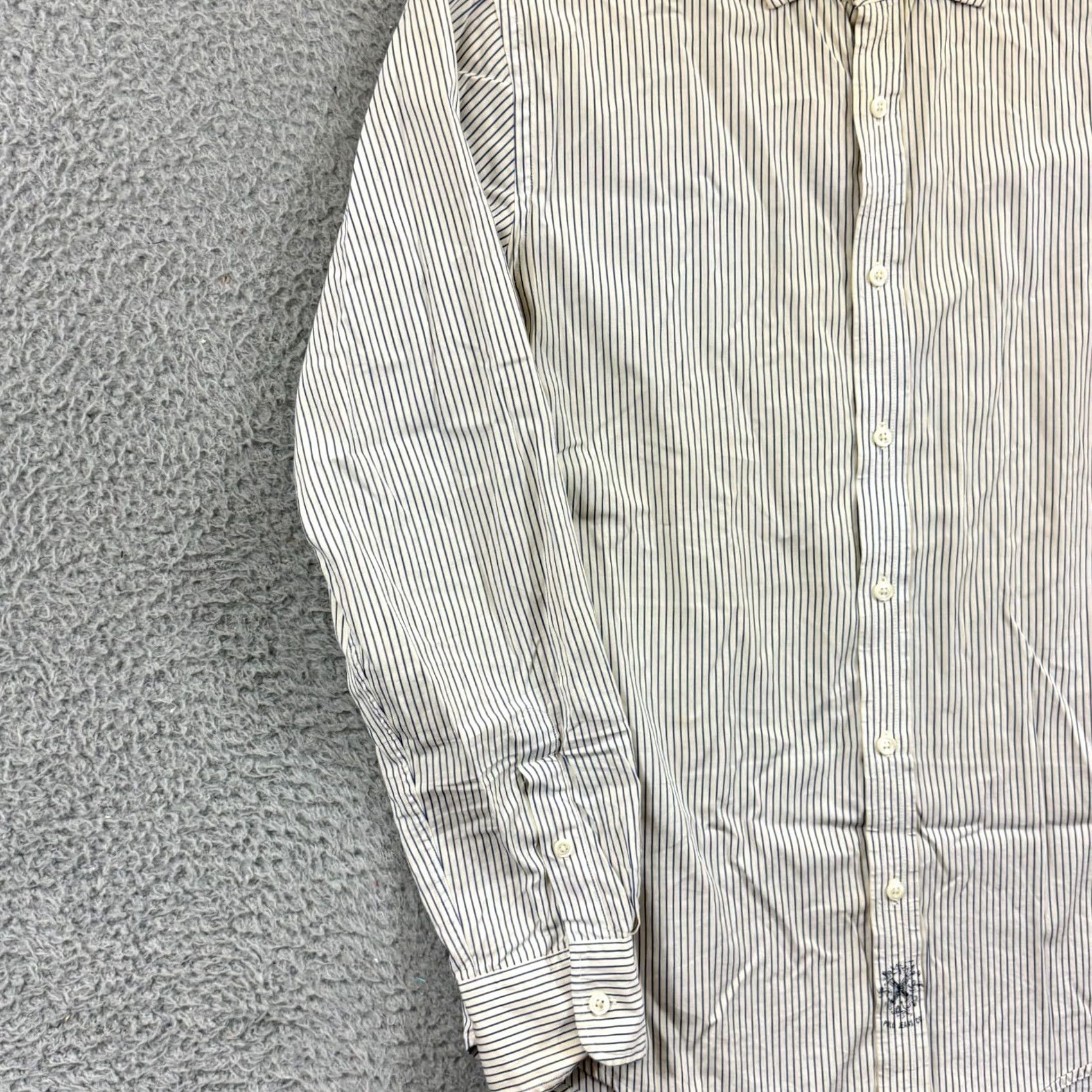 Polo Ralph Lauren VINTAGE Polo Ralph Lauren Shirt Mens Small Blue Striped 90s Long Sleeve Button Up Pattern Striped Classic 80s Womens Mens Boys Girls Size US S / EU 44-46 / 1 - 5 Thumbnail
