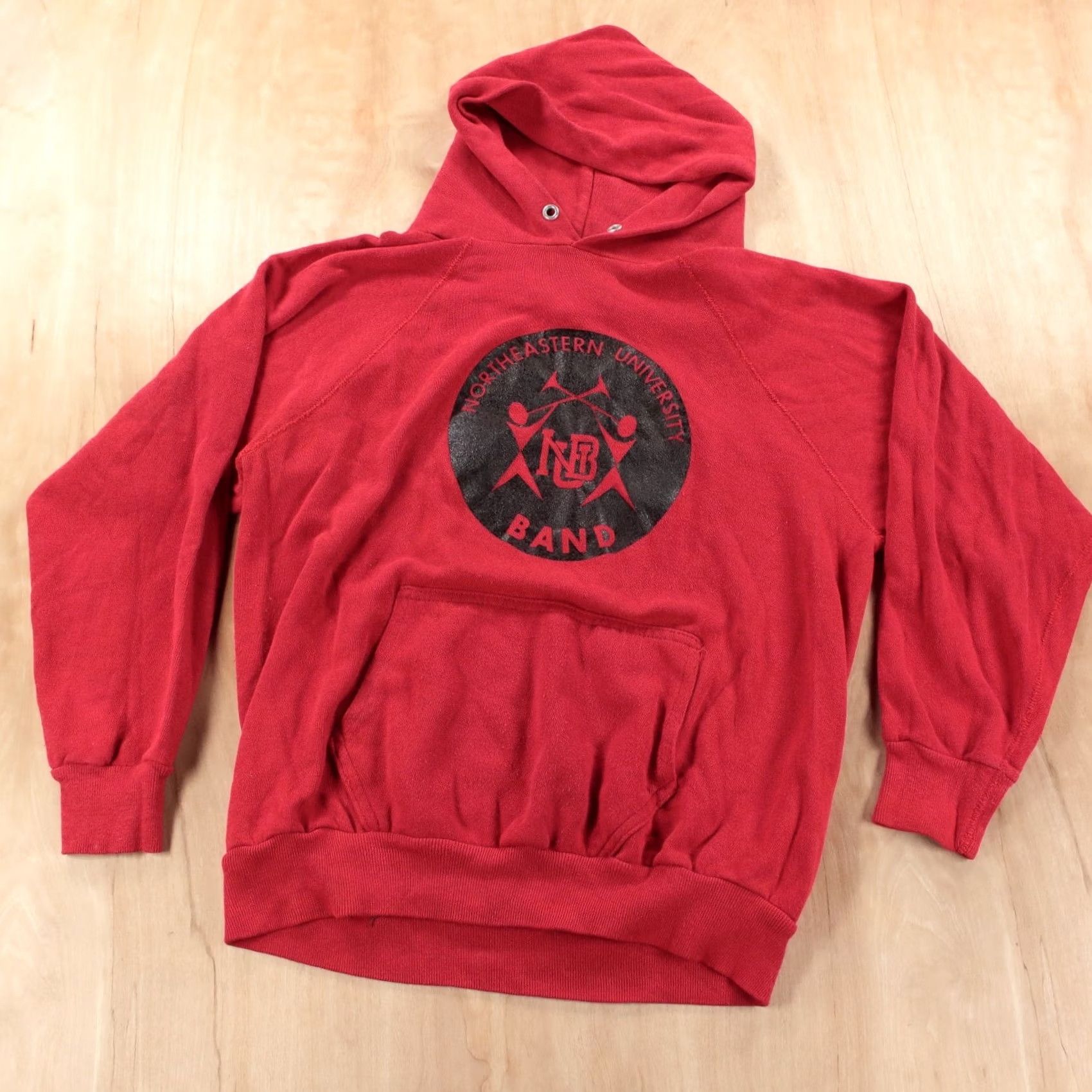 Vintage VINTAGE Northeastern University Band raglan hoodie sweatshirt SMALL thin 70s 80s Size US S / EU 44-46 / 1 - 2 Thumbnail