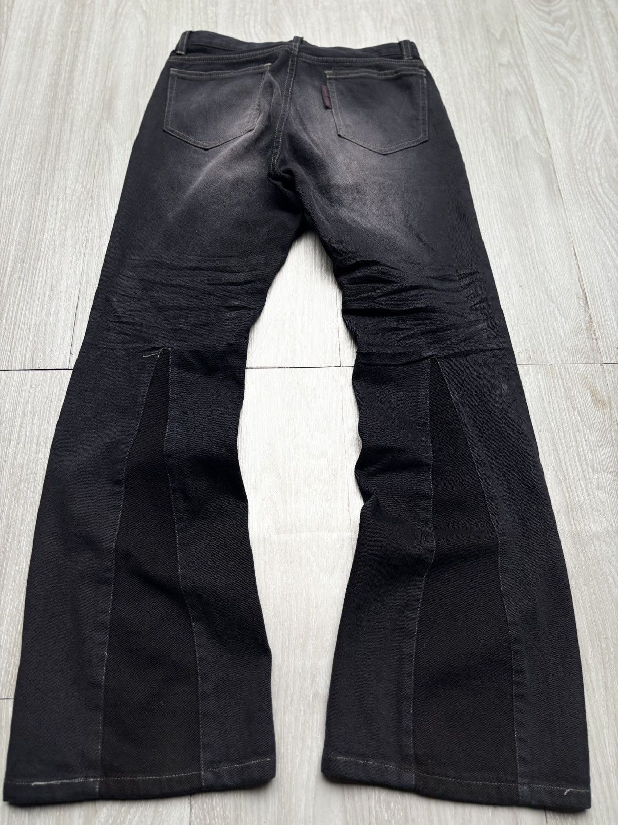Japanese Brand CUSTOM CULTURE lace up flare jeans Size US 27 - 4 Thumbnail