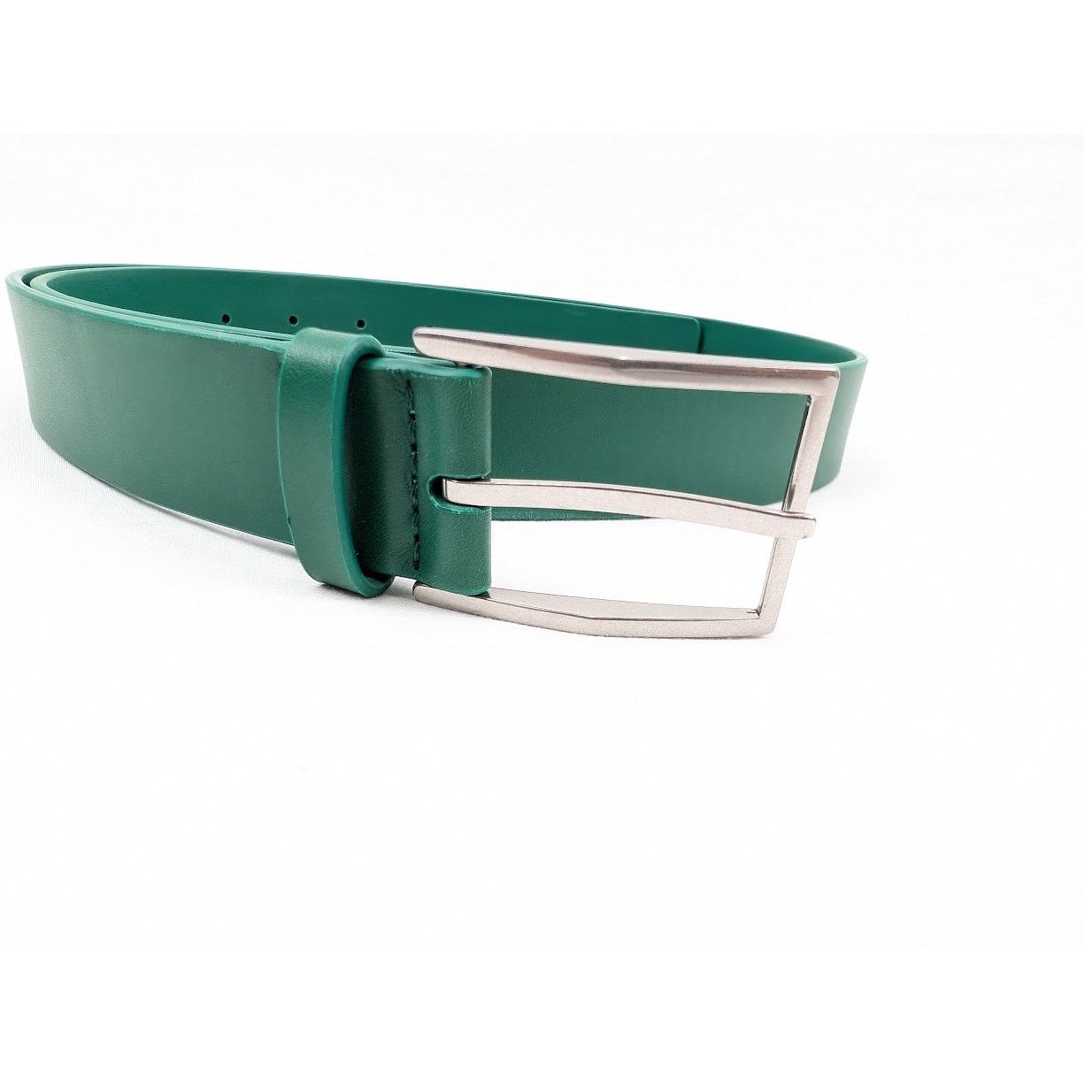 Bottega Veneta o1rshd1 Size: 95/ French Calf Nappa Belt Racing Green/Silver Size 36 - 4 Thumbnail