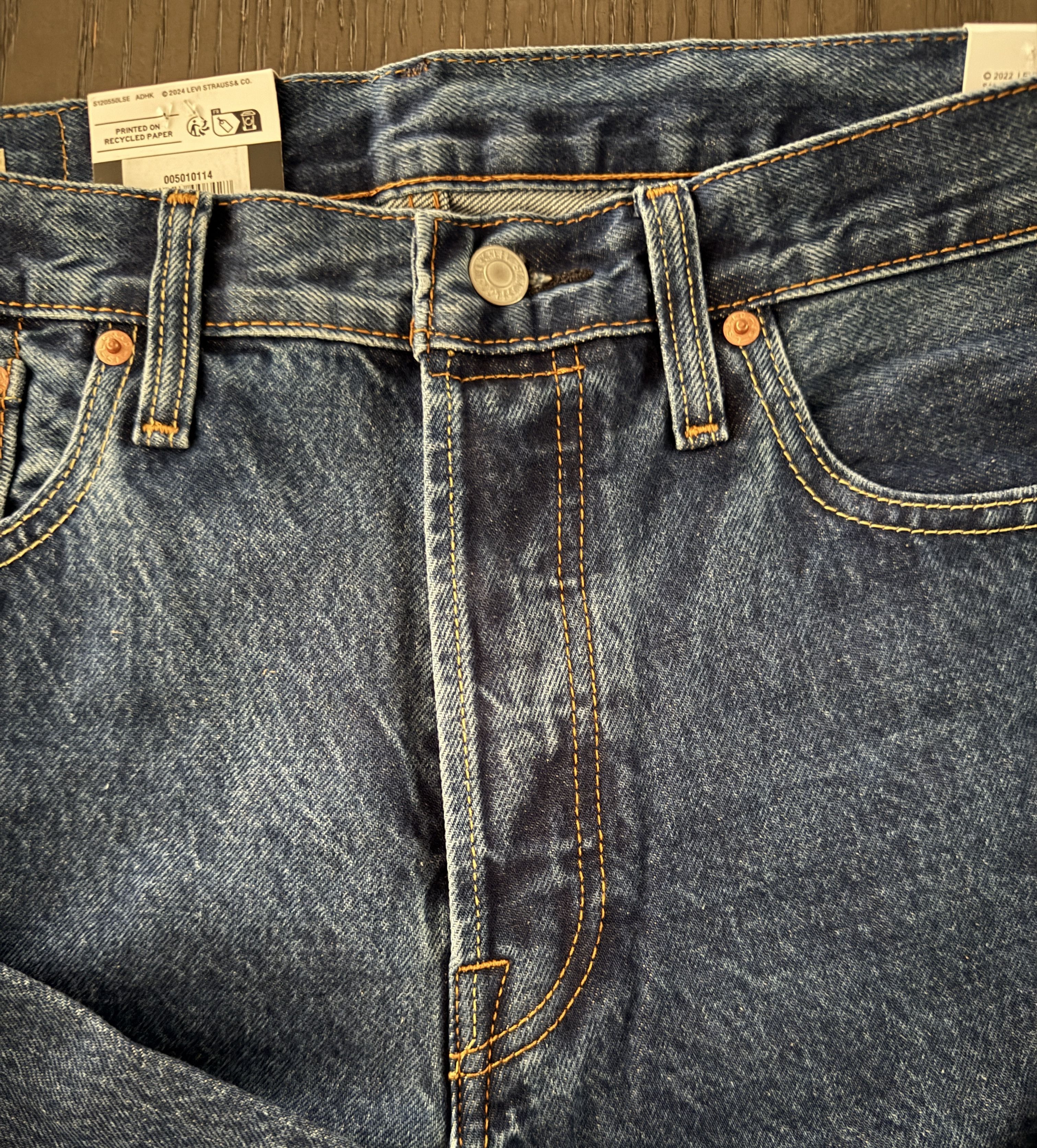 Levi's Levi's Premium 501 Original STRAIGHT LEG Jean Men 34x32 Blue Size US 34 / EU 50 - 4 Thumbnail