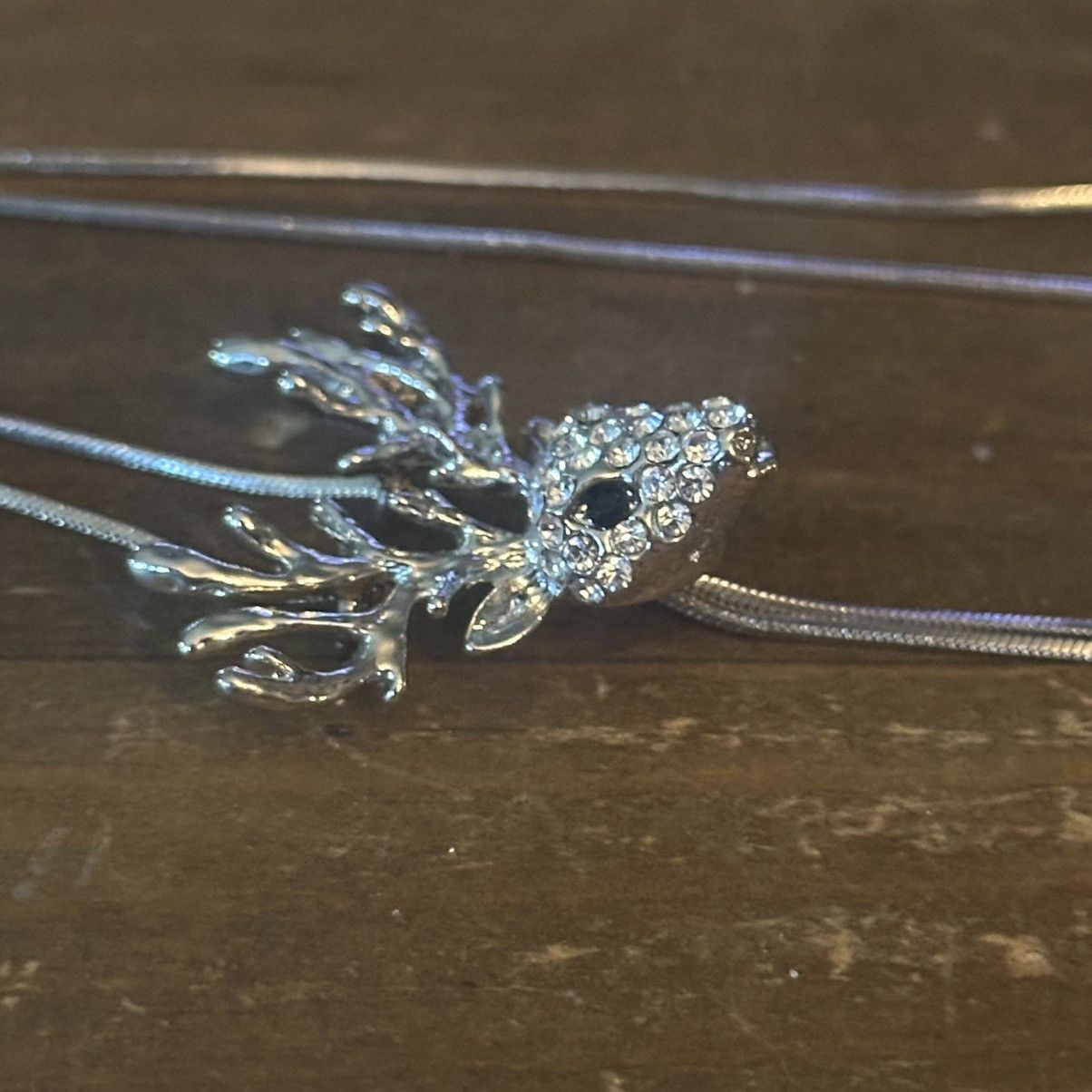 Other Silver tone rhinestone deer sliding lariat necklace Size ONE SIZE - 4 Thumbnail