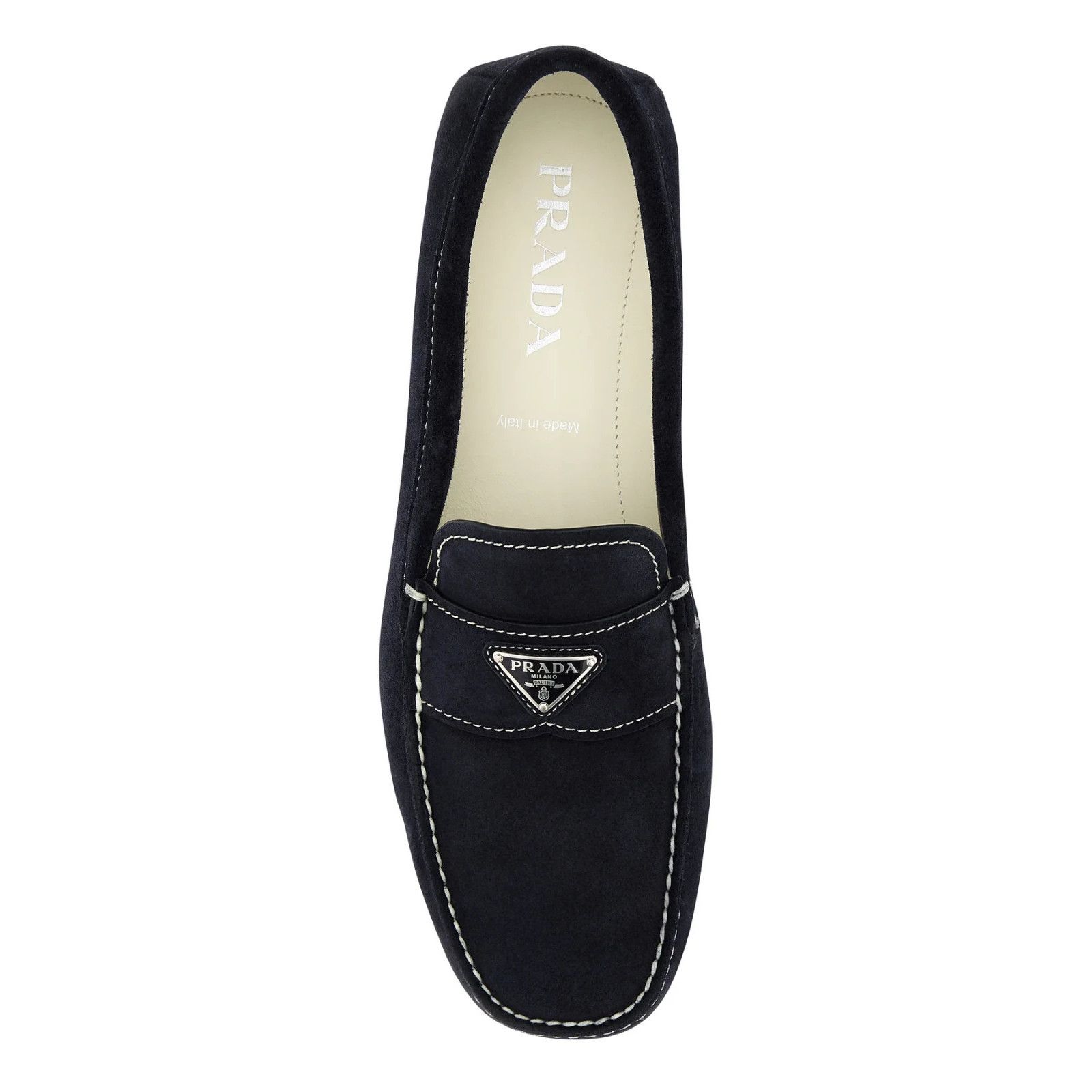 Prada PRADA Midnight Blue Suede Loafers New And Authentic (Men's s Size US 7 / EU 40 - 4 Thumbnail