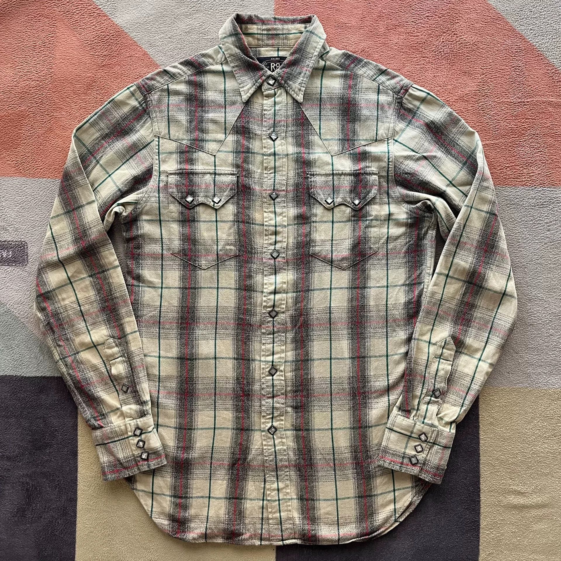 RRL Ralph Lauren RRL Plaid Western Shirt Size US XS / EU 42 / 0 - 1 Thumbnail