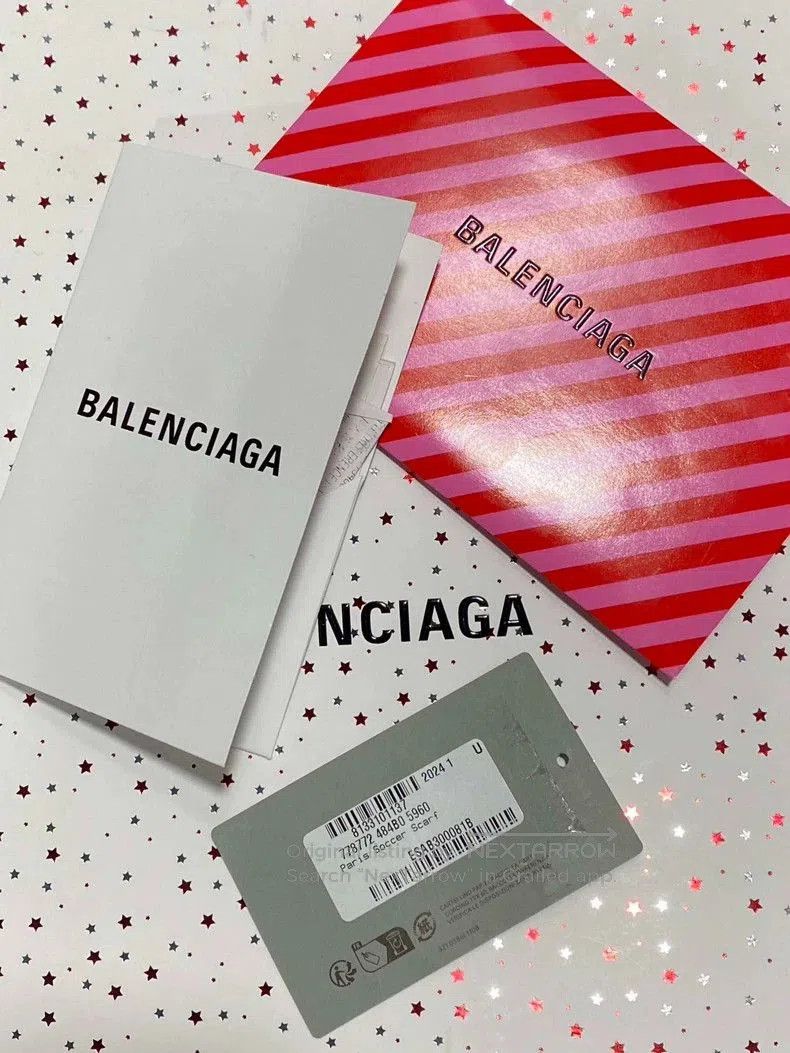 Balenciaga Balenciaga Pink Cashmere Blend Logo Scarf. Size ONE SIZE - 7 Thumbnail
