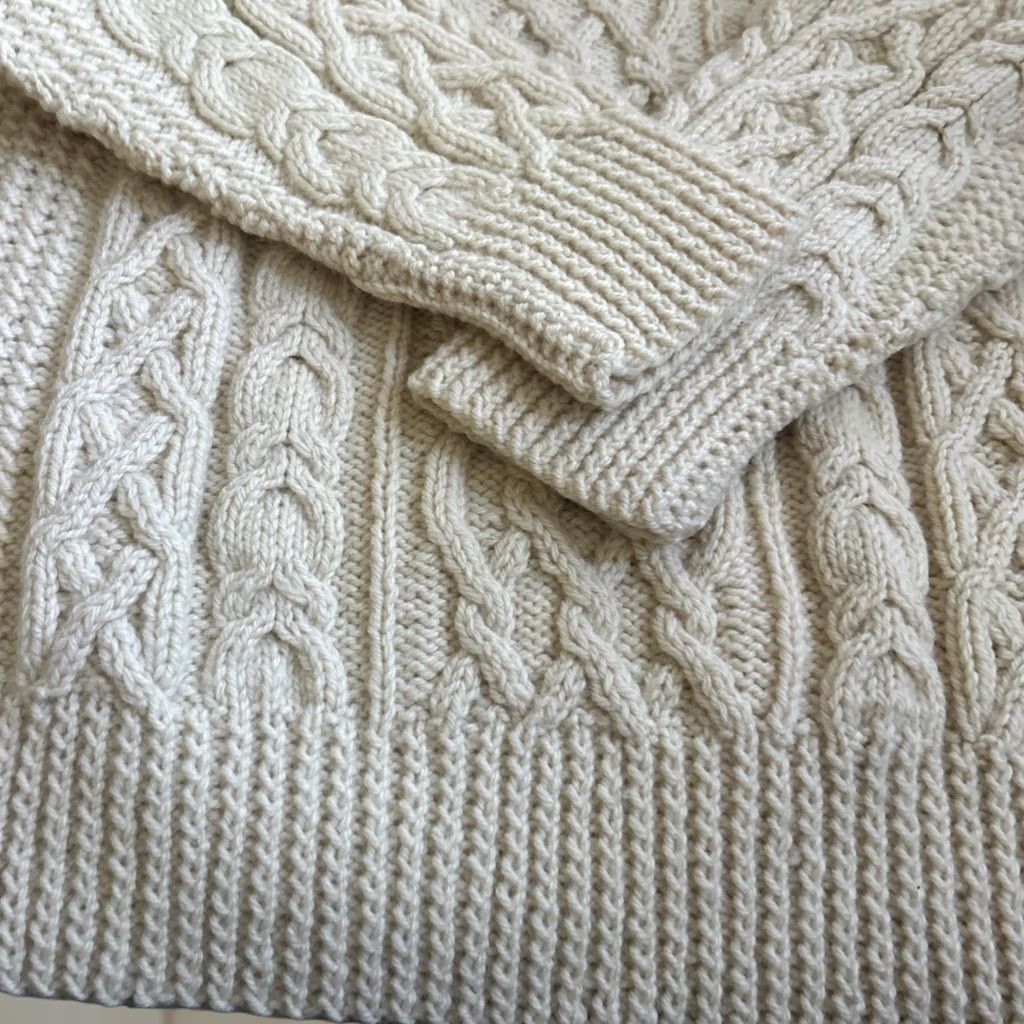 Vintage Vtg Adare Women's Sweater Small Ivory Cable-Knit Pullover Ireland Knit Handcrafted Petite Women Size S / US 4 / IT 40 - 1 Thumbnail