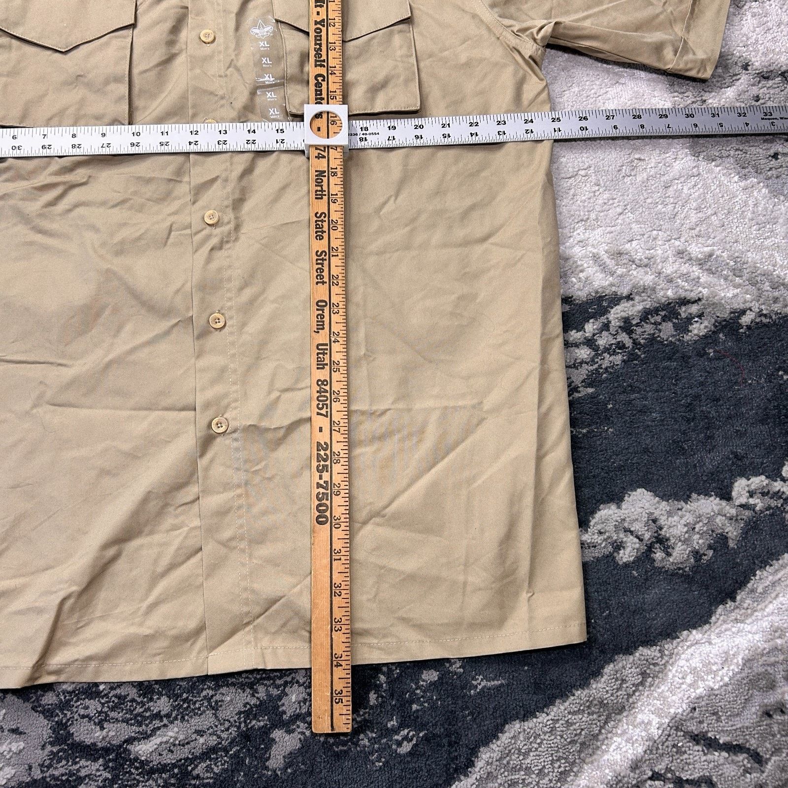&Daughter Boys Scouts of America Uniform Shirt Boy XL Brown Cotton Size US XL / EU 56 / 4 - 8 Thumbnail