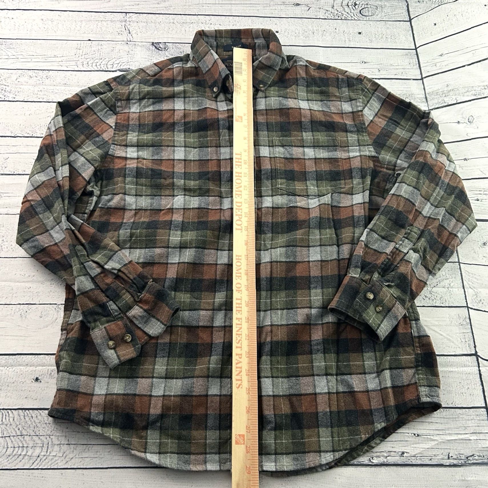 Pendleton Pendleton Plaid Long Sleeve Button-Up Shirt Mens Large Gray Flannel Size US L / EU 52-54 / 3 - 3 Thumbnail