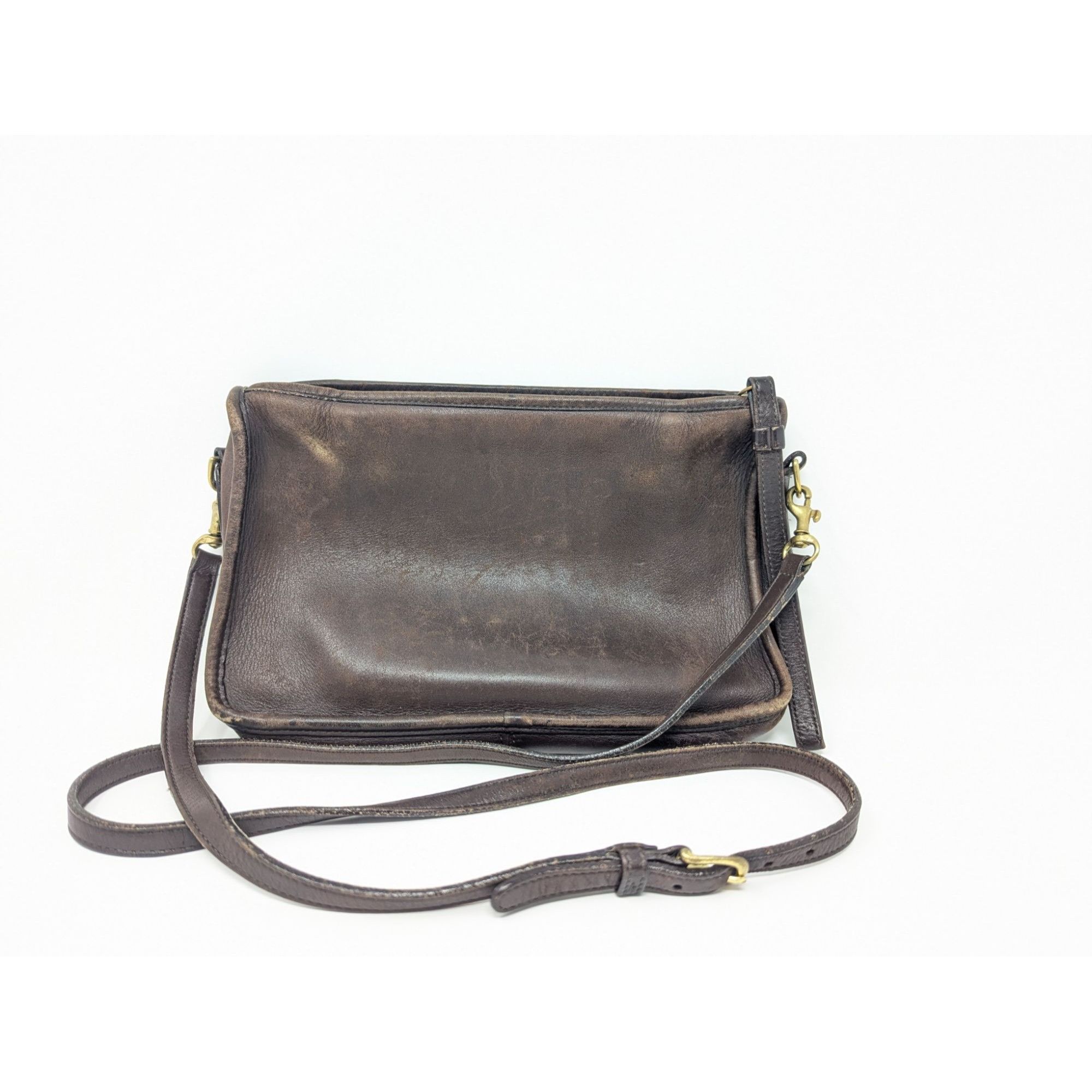 Coach True Vintage Coach NYC Basic Bag Brown Leather Crossbody Han Size ONE SIZE - 6 Thumbnail