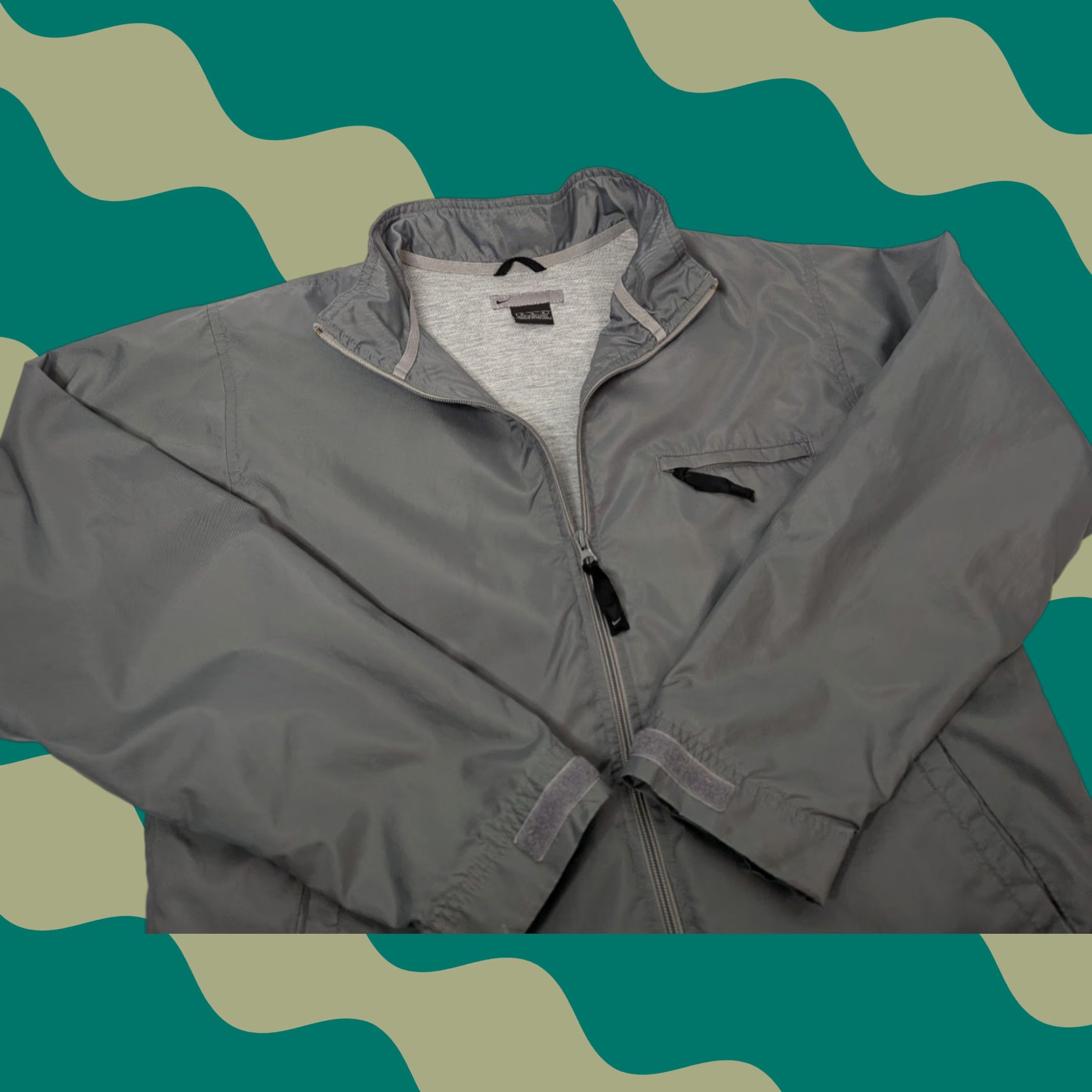 Nike VINTAGE Nike Gray Retro Windbreaker Full Zip Jacket M Adults 90s Nike Windbreaker Gray Full Zip Mens Jacket Size US M / EU 48-50 / 2 - 1 Thumbnail