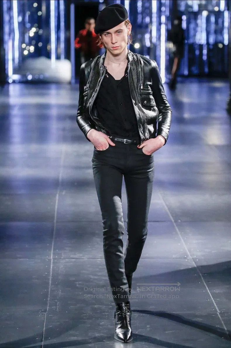 Saint Laurent Paris Saint Laurent Paris Snake Leather Jacket Leather Jacket Mo Size US M / EU 48-50 / 2 - 2 Thumbnail