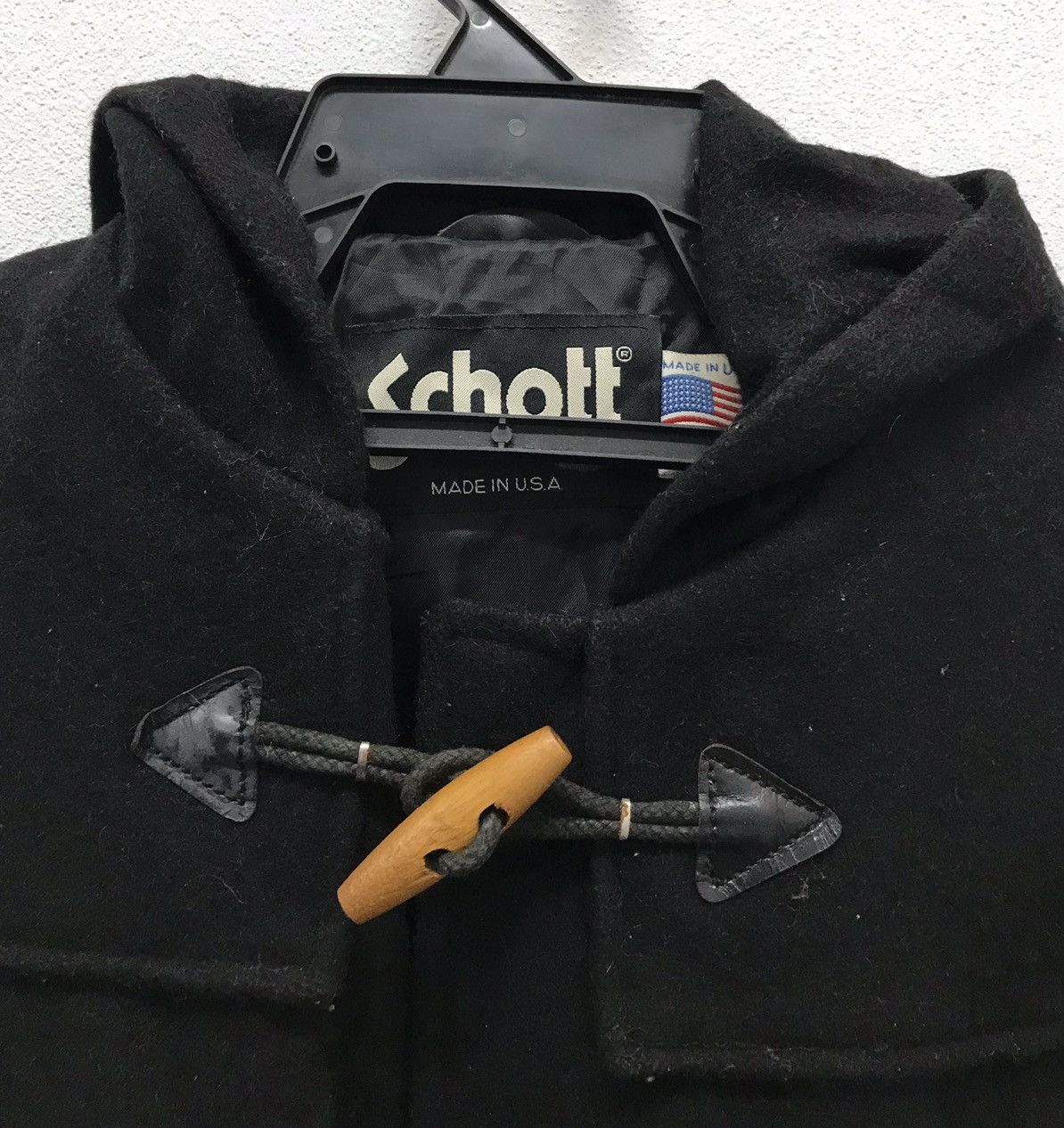 Schott × Vintage Vintage Schott Made In Usa Wool Jacket HOODIE Size US XL / EU 56 / 4 - 3 Thumbnail