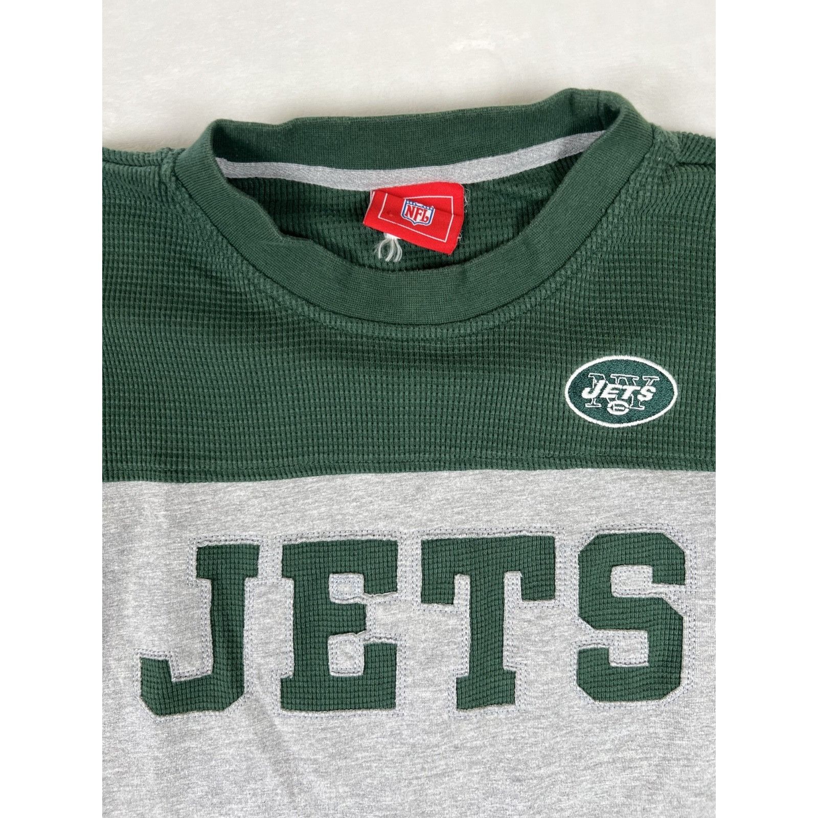 NFL New York Jets Long Sleeve Shirt Size Large Retro Vintage NFL Size US L / EU 52-54 / 3 - 2 Thumbnail