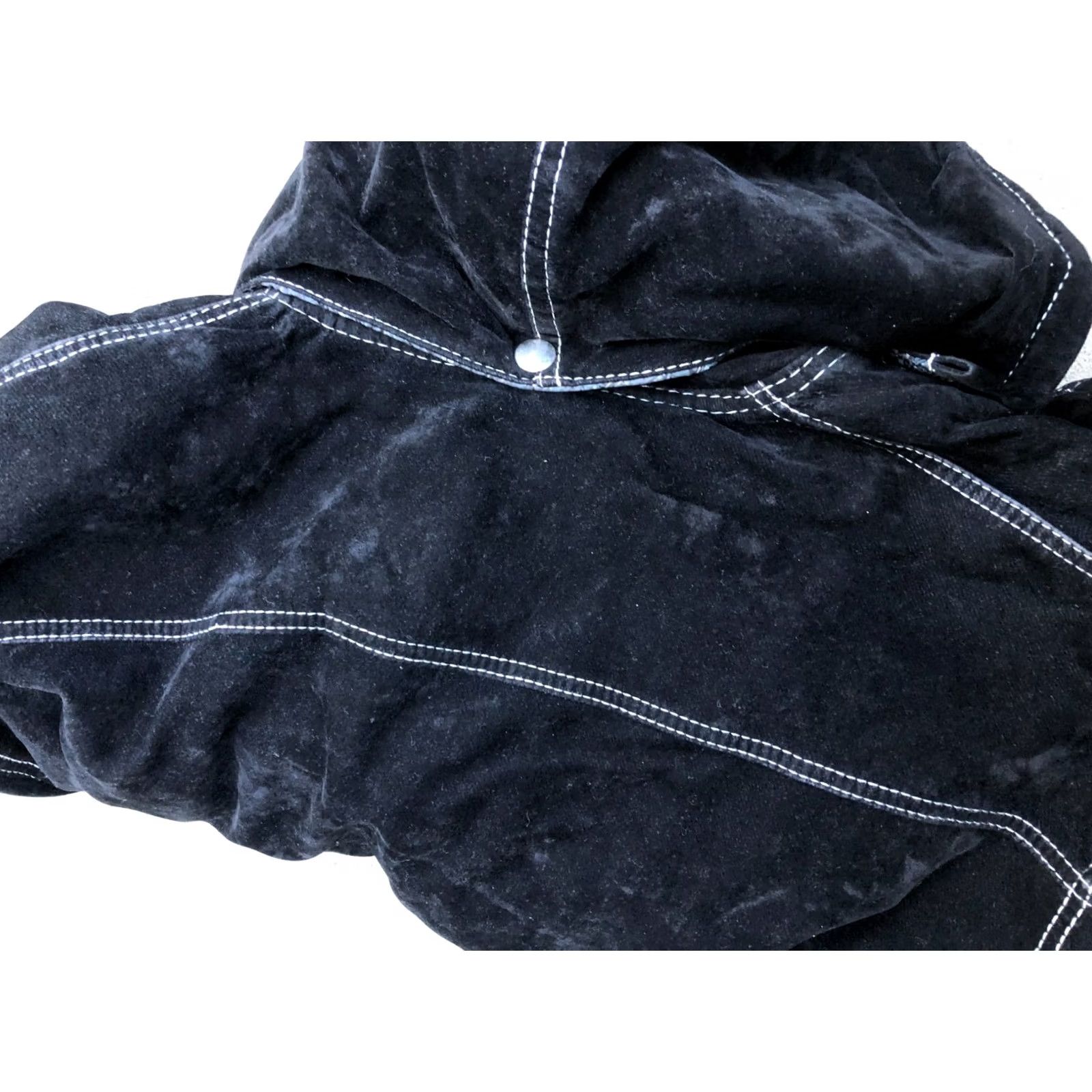 Vintage V PE.CA. Fireman Metal Clips Jacket Men's 2XL Black Quilted Lining Hoodie Italy Size US XXL / EU 58 / 5 - 4 Thumbnail