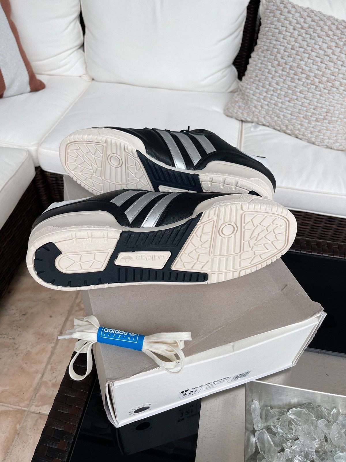 Adidas Adidas Rivalry Low Consortium Black Silver Mettalic Size US 12.5 / EU 45-46 - 6 Thumbnail