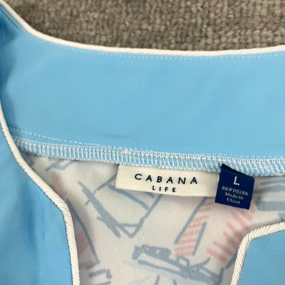 Vintage Cabana Life Shift Dress Womens Large White Nautical Sailboat Mini Tunic Top Prep Size L / US 10 / IT 46 - 4 Thumbnail