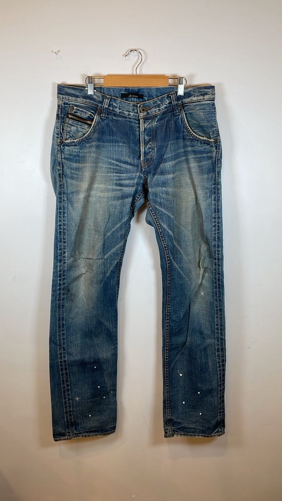 Japanese Brand 1990s Johnbull Distressed Painter Wash Denim –m Size US 31 - 1 Thumbnail