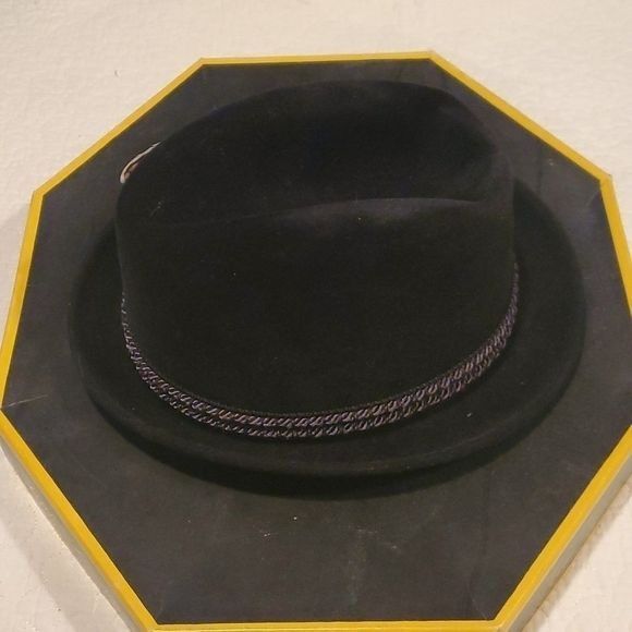 Other Dobbs Fedora Fur Felt Tupelo Black Fully Lined 2" Brim Sz. 7 Size ONE SIZE - 4 Thumbnail