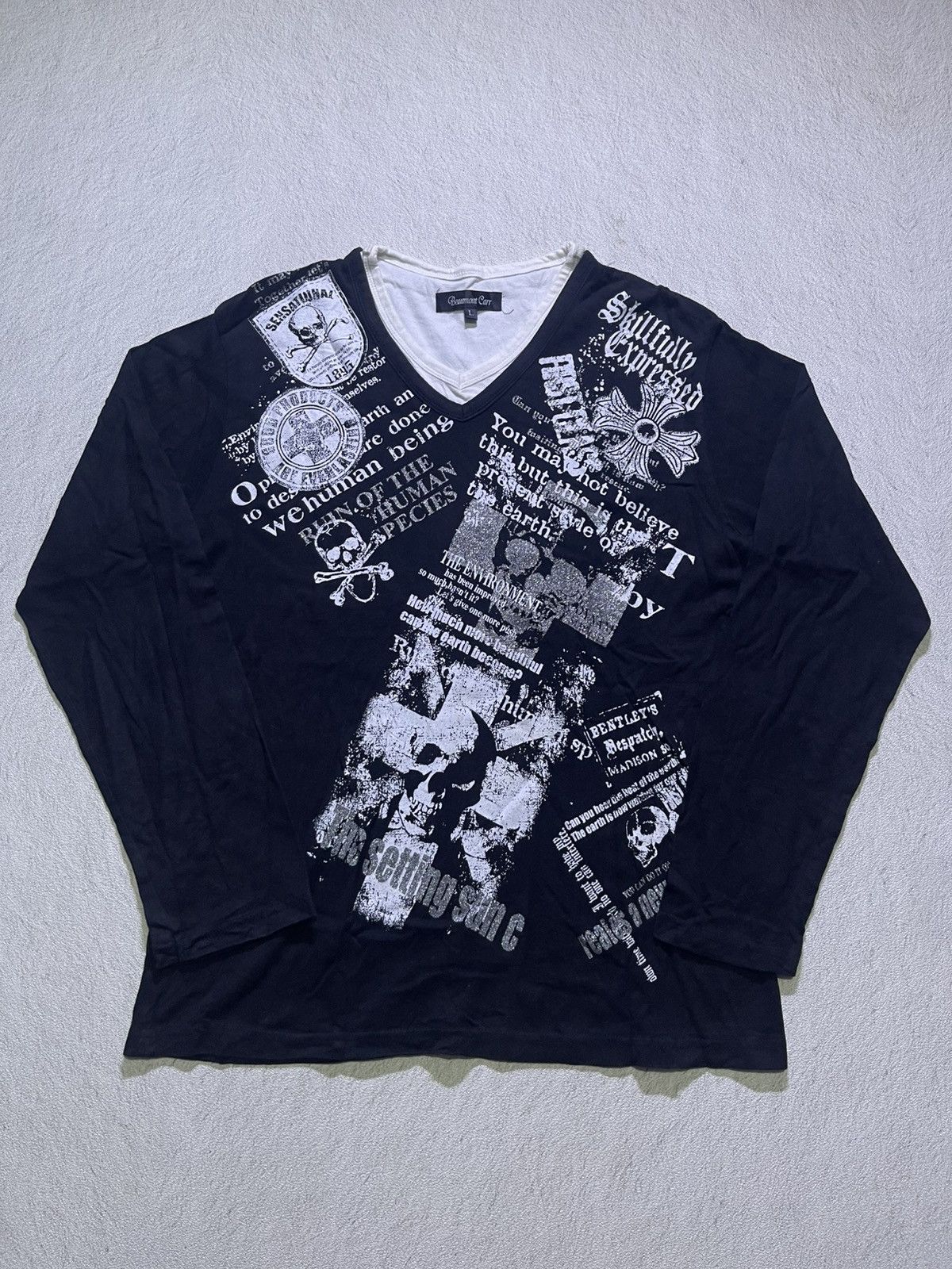 Japanese Brand Y2K BEAUMONT CARR long sleeve tshirt Size US M / EU 48-50 / 2 - 1 Thumbnail