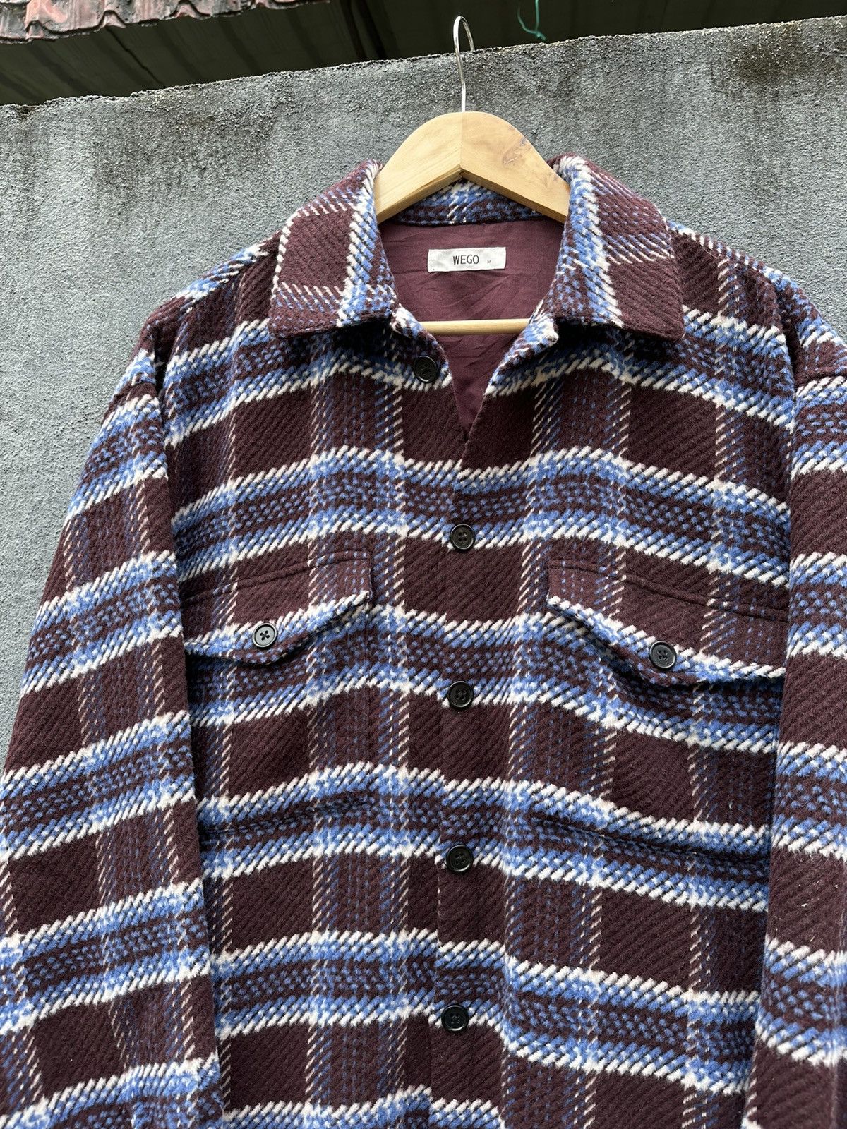 Japanese Brand 👹Wego Japan Wool Flannel Jacket Size US L / EU 52-54 / 3 - 6 Thumbnail
