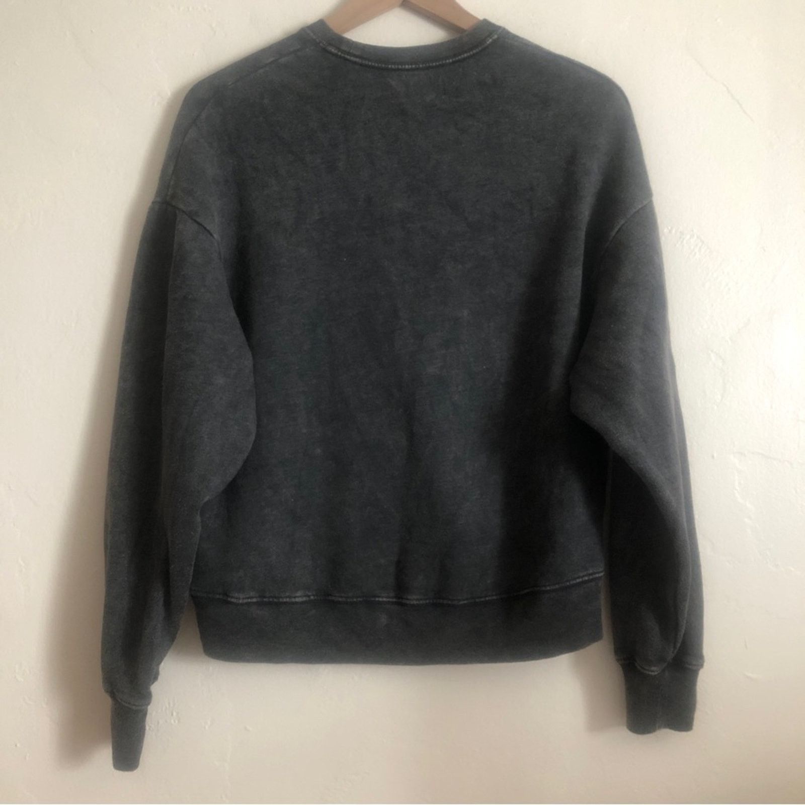 Hollister Hollister Dark Gray Crew Neck Long Sleeve Fleece Sweater Size S / US 4 / IT 40 - 7 Thumbnail