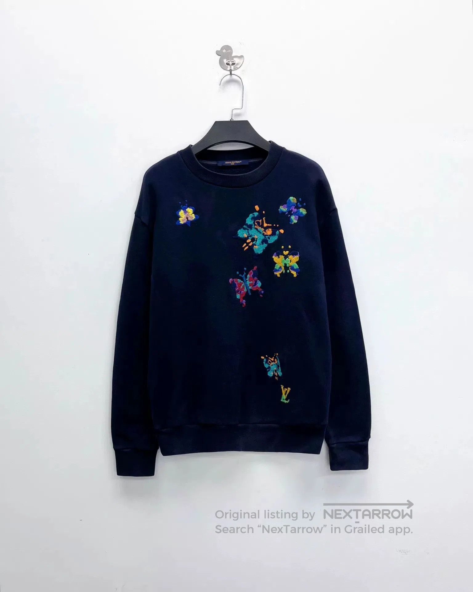 Louis Vuitton louis vuitton navy sweatshirt with butterfly logo. Size S / US 4 / IT 40 - 1 Thumbnail