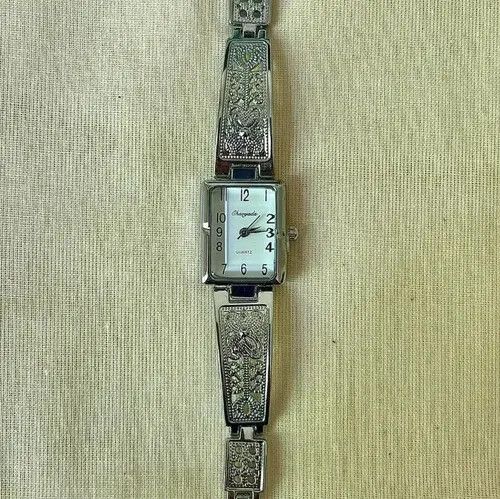 Jewelry 2000s vintage rectangle stainless steel quartz luxury watch Size ONE SIZE - 3 Thumbnail