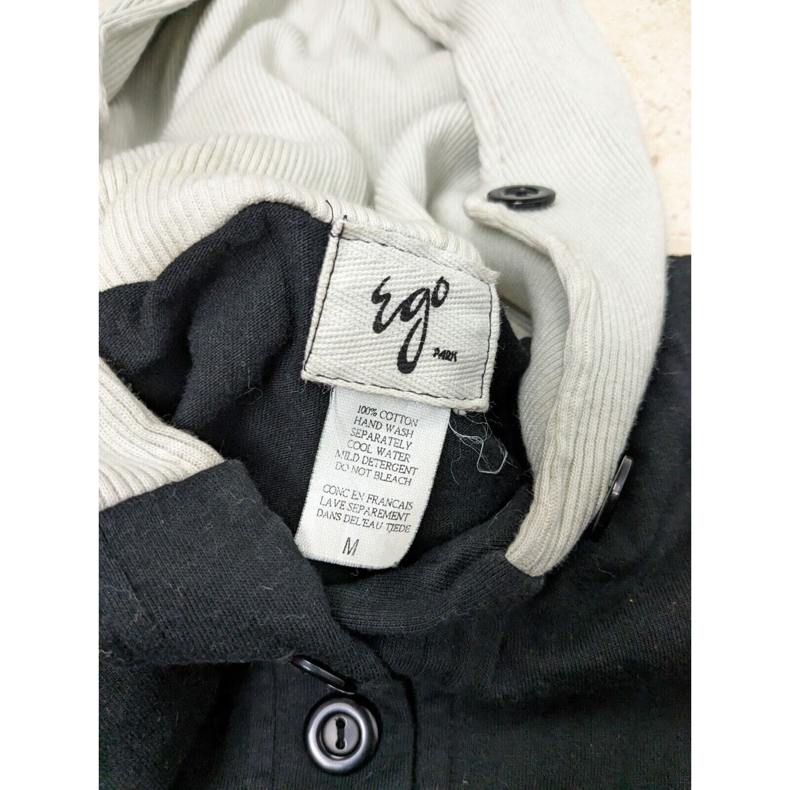 Other Rare Vtg EGO Paris Hooded Sweatshirt Color Block 60s 70s Size M / US 6-8 / IT 42-44 - 9 Thumbnail