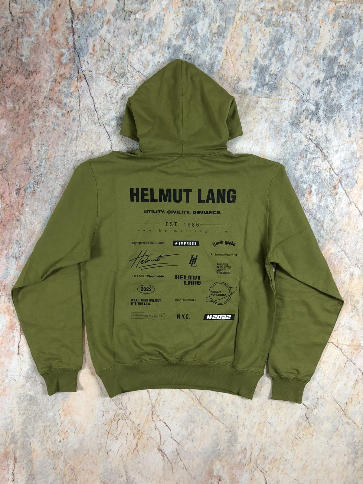 Helmut Lang big logo hoodie new