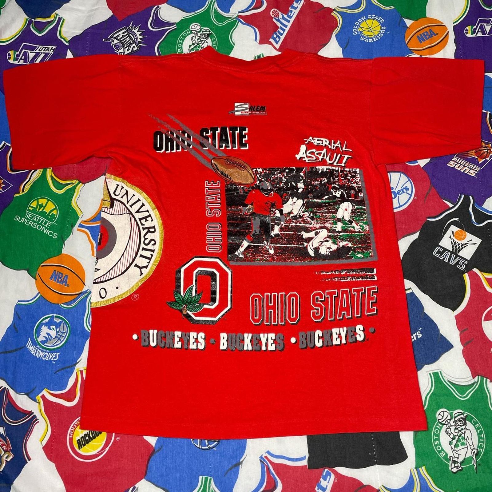 Salem Sportswear × Vintage VTG 1991 NCAA Ohio State Buckeyes Mens Sz L Large T-Shirt Size US L / EU 52-54 / 3 - 2 Thumbnail