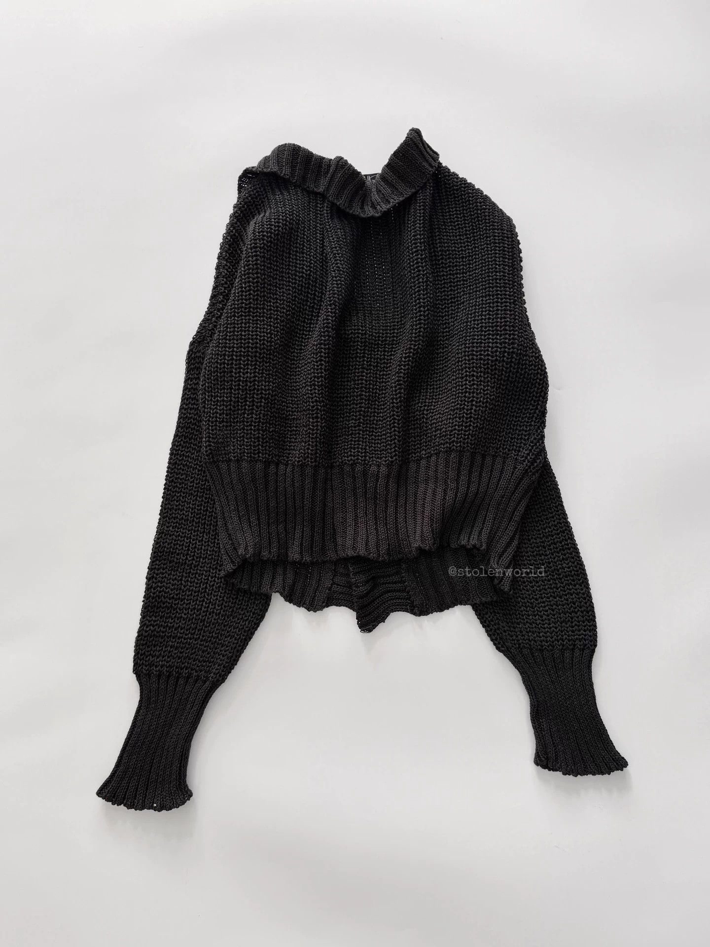 Limi Feu Limi feu black cotton knit dropped shoulder cardigan Size S / US 4 / IT 40 - 8 Thumbnail