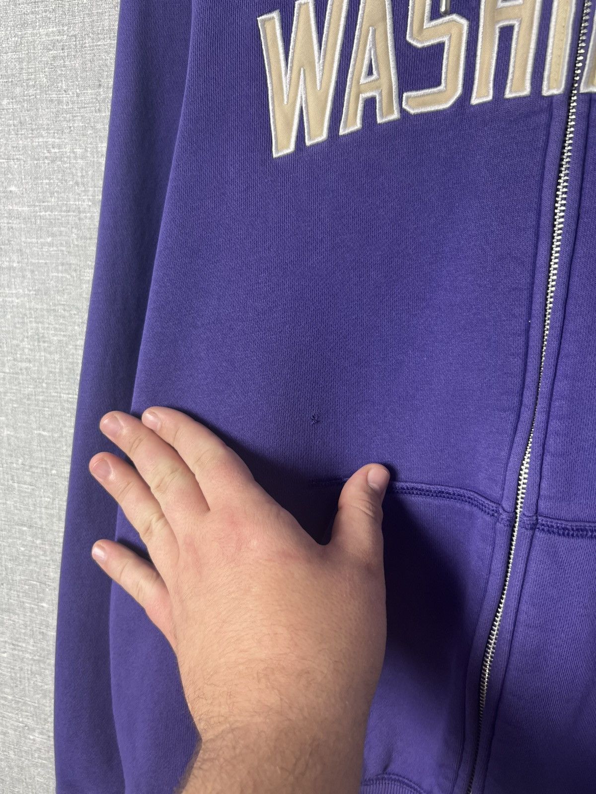 Nike × Vintage Vintage Nike Washington Embroidered Big logo Full Zip Hoodie Size US L / EU 52-54 / 3 - 9 Thumbnail
