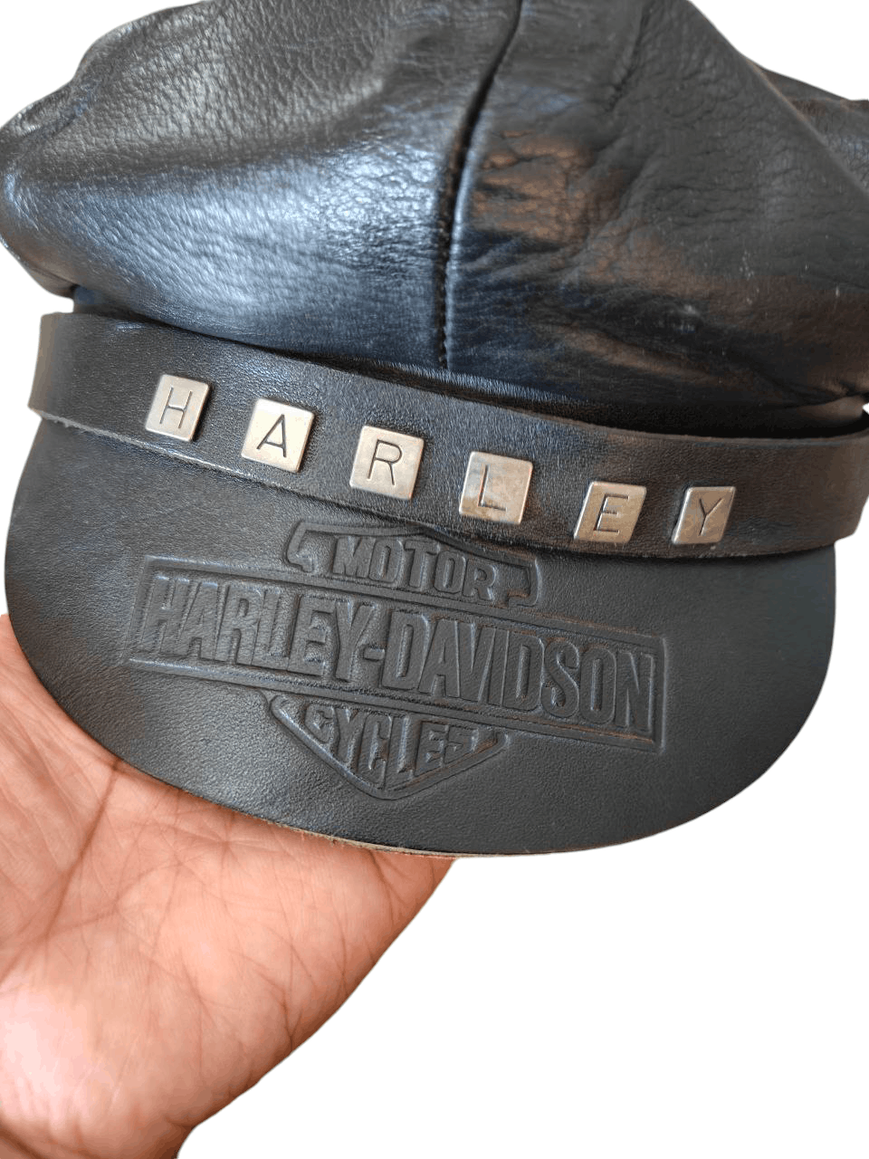 Harley-Davidson ビンテージ レザーキャップ デッドストック Vintage
