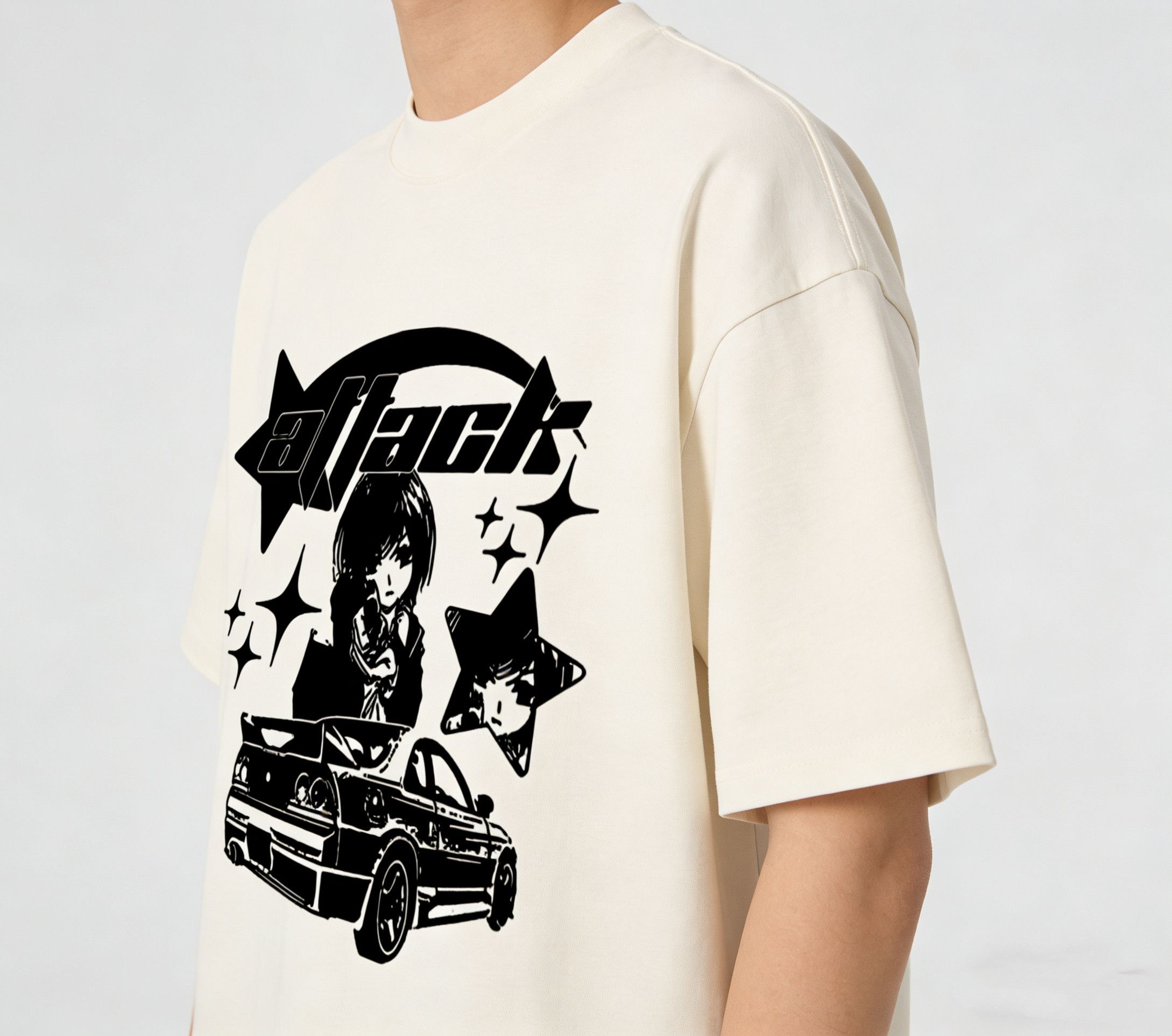 Japanese Brand Gothic 90s Streetwear Star Attack T-Shirt Punk Graphic Tees Size US XXL / EU 58 / 5 - 2 Thumbnail