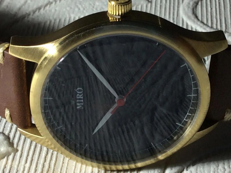 Designer miro blue dial brown leather strap watch Size ONE SIZE - 4 Thumbnail