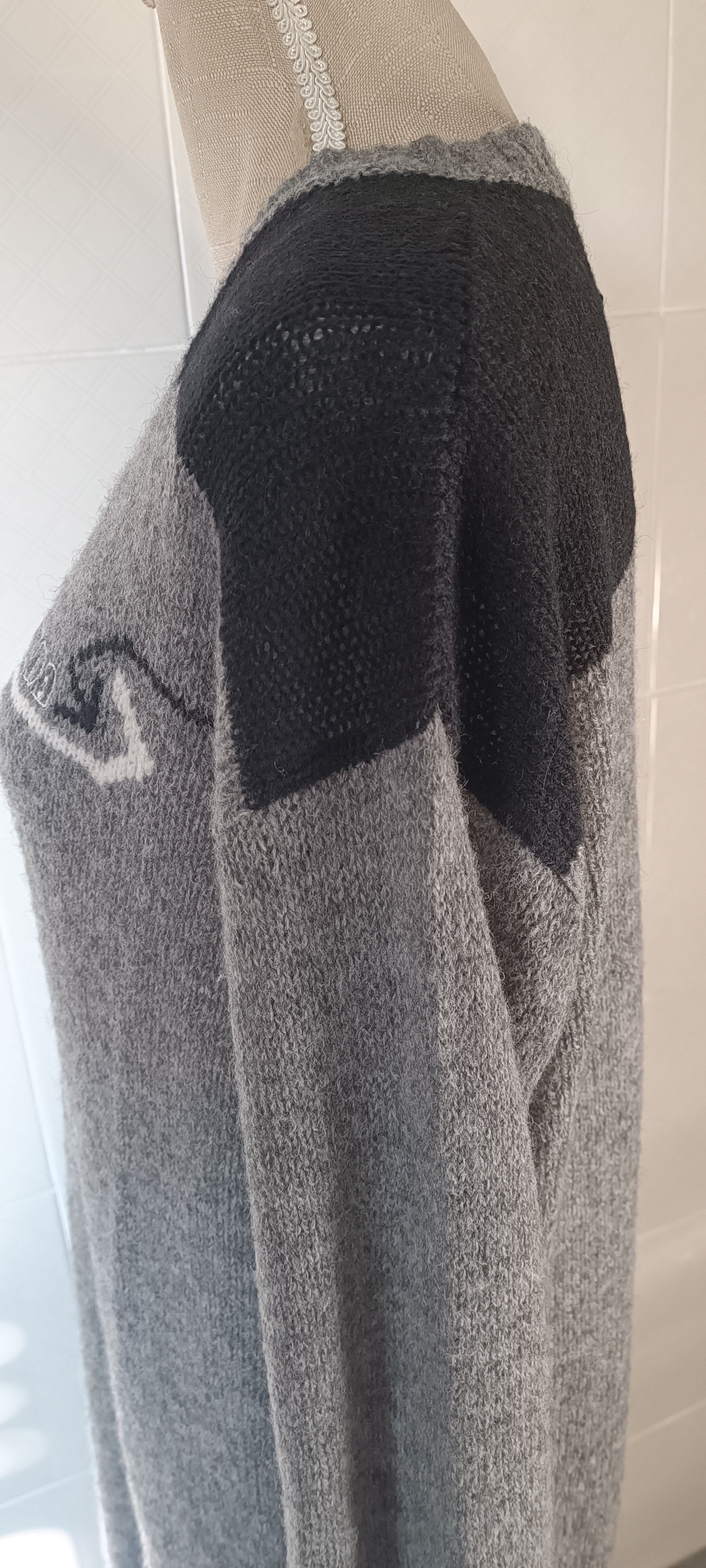 Prada Gray wool maxi dress - V-neckline Size L / US 10 / IT 46 - 10 Thumbnail