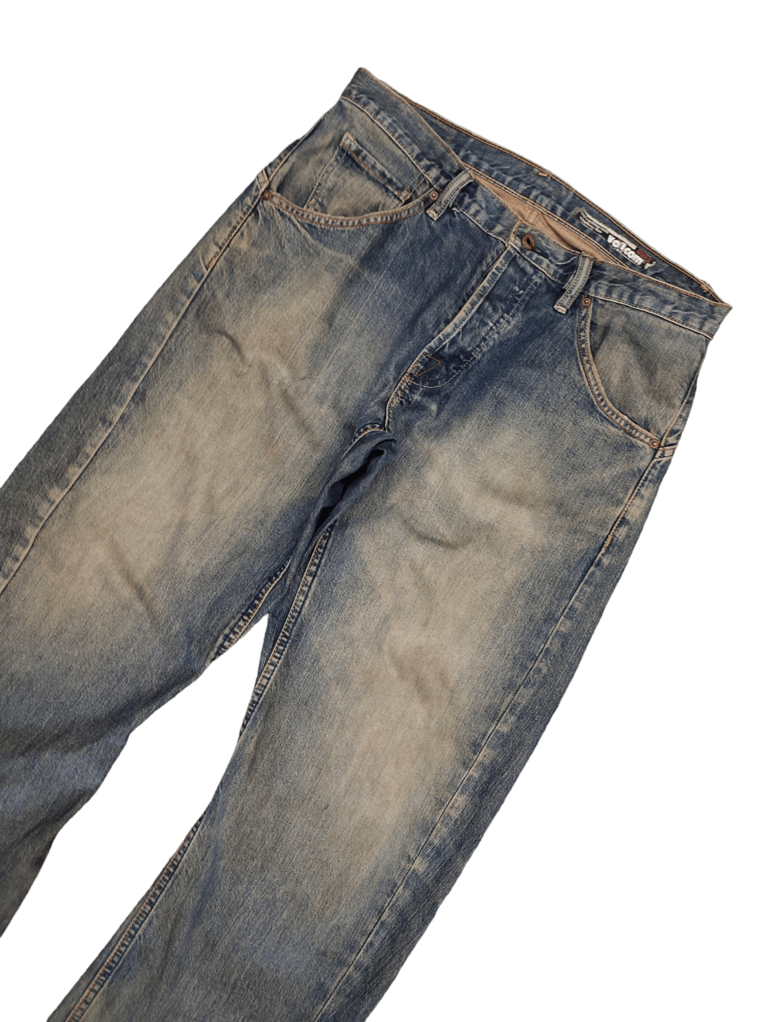 Volcom Baggy Jeans Volcom Distress Faded Wide Leg Jeans Y2k Jnco Size US 34 / EU 50 - 5 Thumbnail