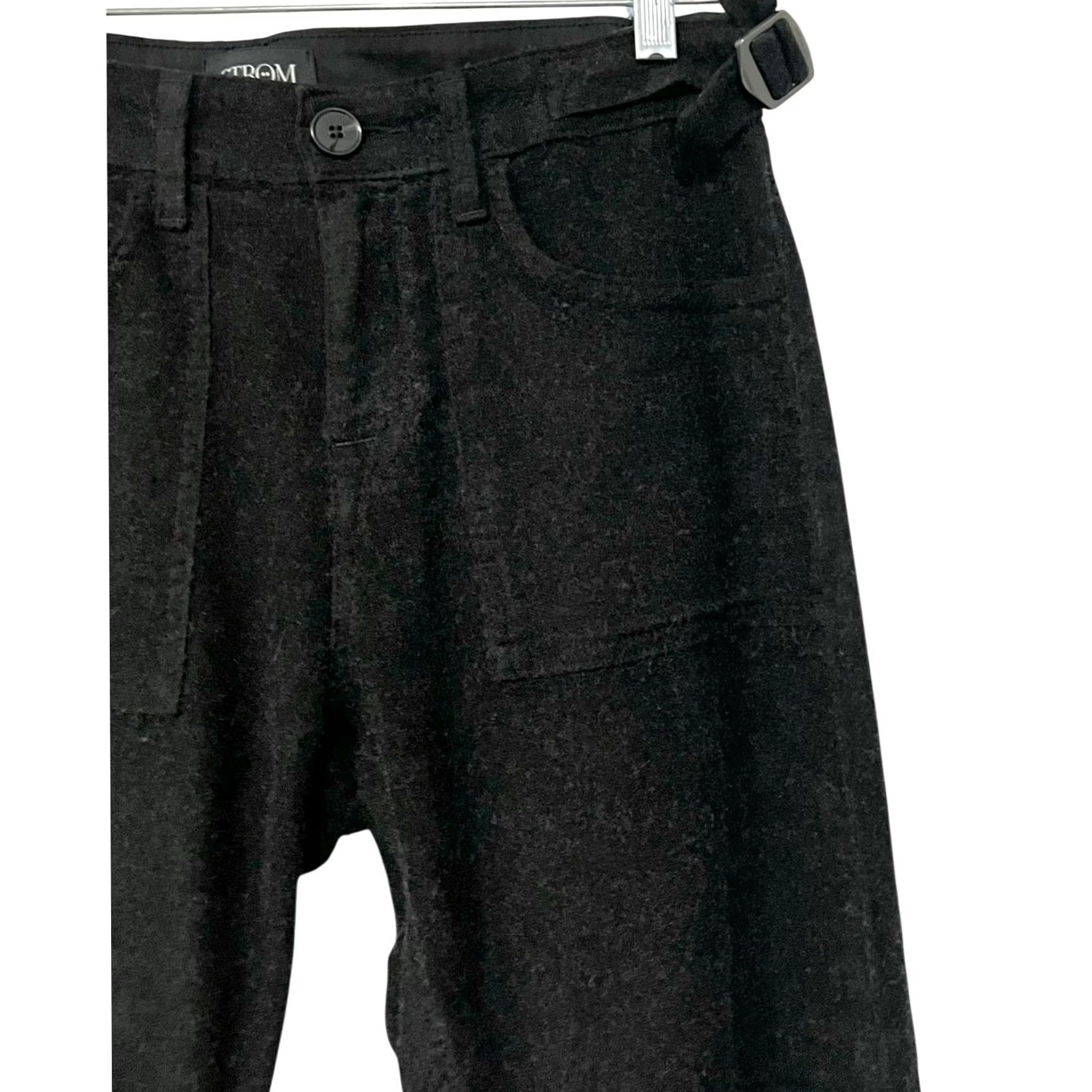 Vintage Strom Womens Dress Pants Dark Gray Mid Rise Flat Front Straight Leg Career Sz S Mens Womens Girls? Size 28" / US 6 / IT 42 - 2 Thumbnail