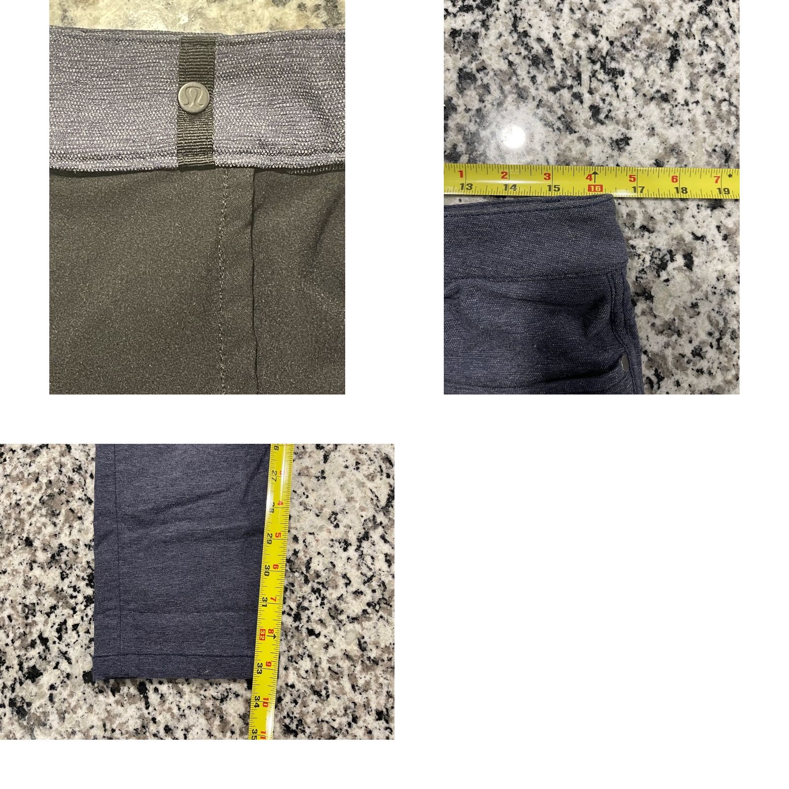 Lululemon Lululemon Pants Men 32 x 33 Slim Heathered Deep Navy Canvas Chino EUC Slimming Logo Casual Everyday Size US 32 / EU 48 - 8 Thumbnail
