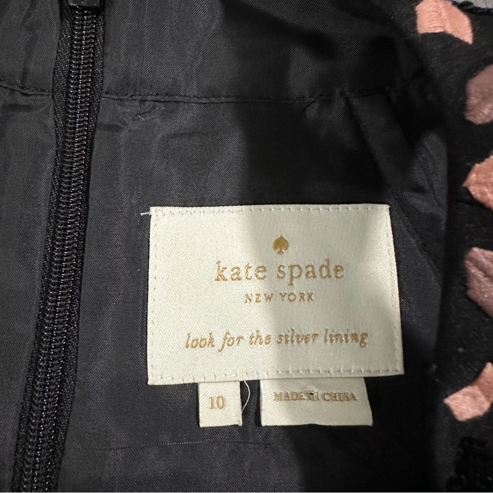 Kate Spade Kate Spade Dress By The Pool Black Mosaic Floral Shift Dress Size L / US 10 / IT 46 - 7 Thumbnail