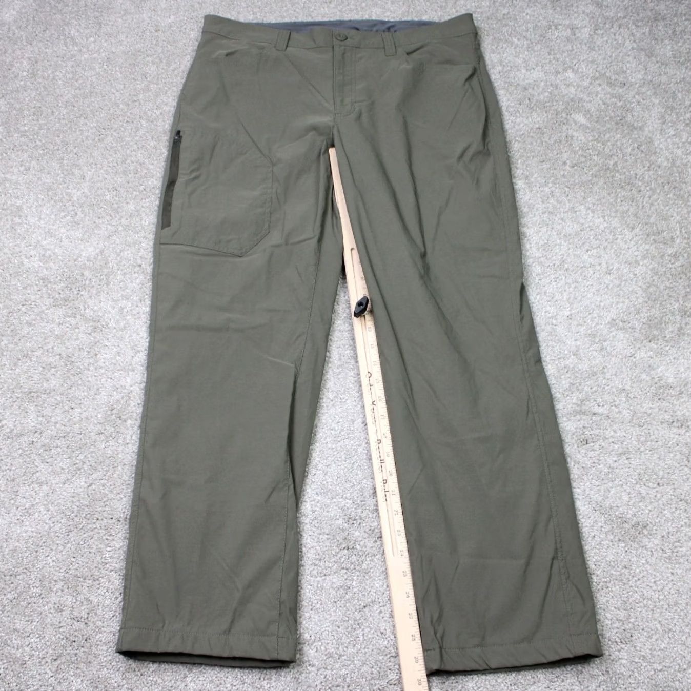 Eddie Bauer Eddie Bauer Pants Mens 36 Green 36x30 Fleece Lined Tech Nylon Stretch Cargo Pocket Size US 36 / EU 52 - 2 Thumbnail