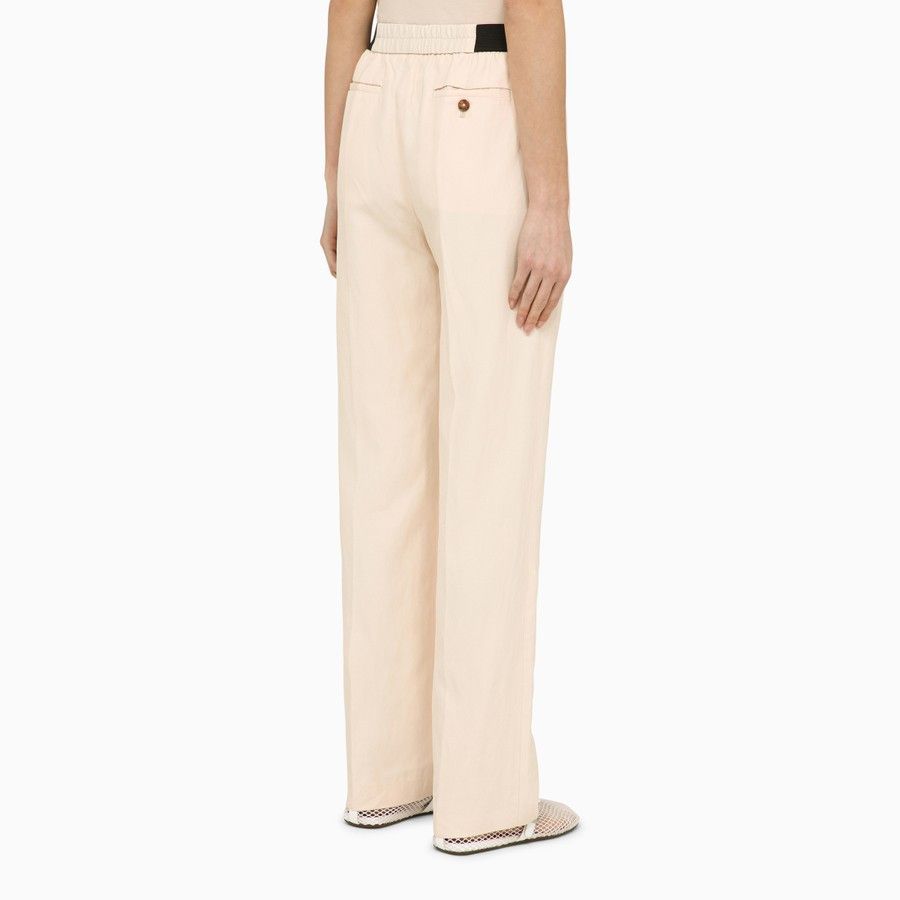 Loulou de Saison o1d2blof0824 Linen-Blend Pants in Cream Size 28" / US 6 / IT 42 - 4 Thumbnail