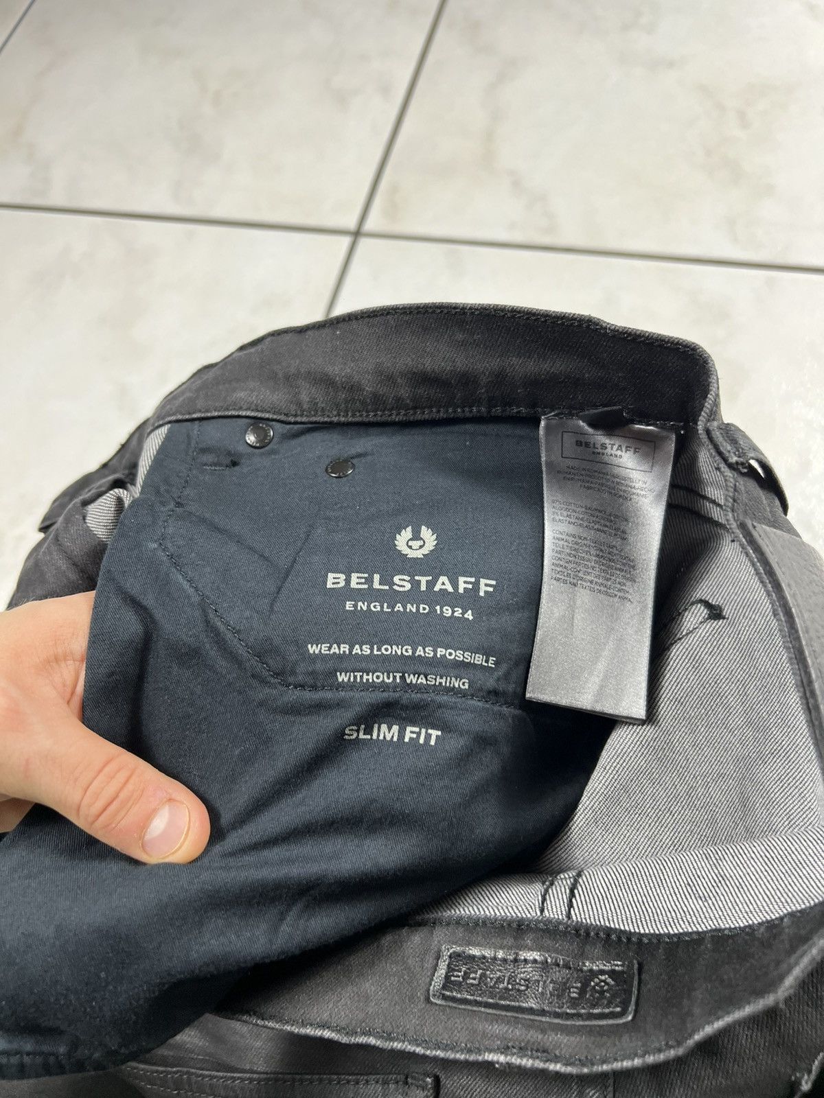 Belstaff Belstaff England waxed motorcycle slim fit pants with pocket Size US 33 - 20 Thumbnail
