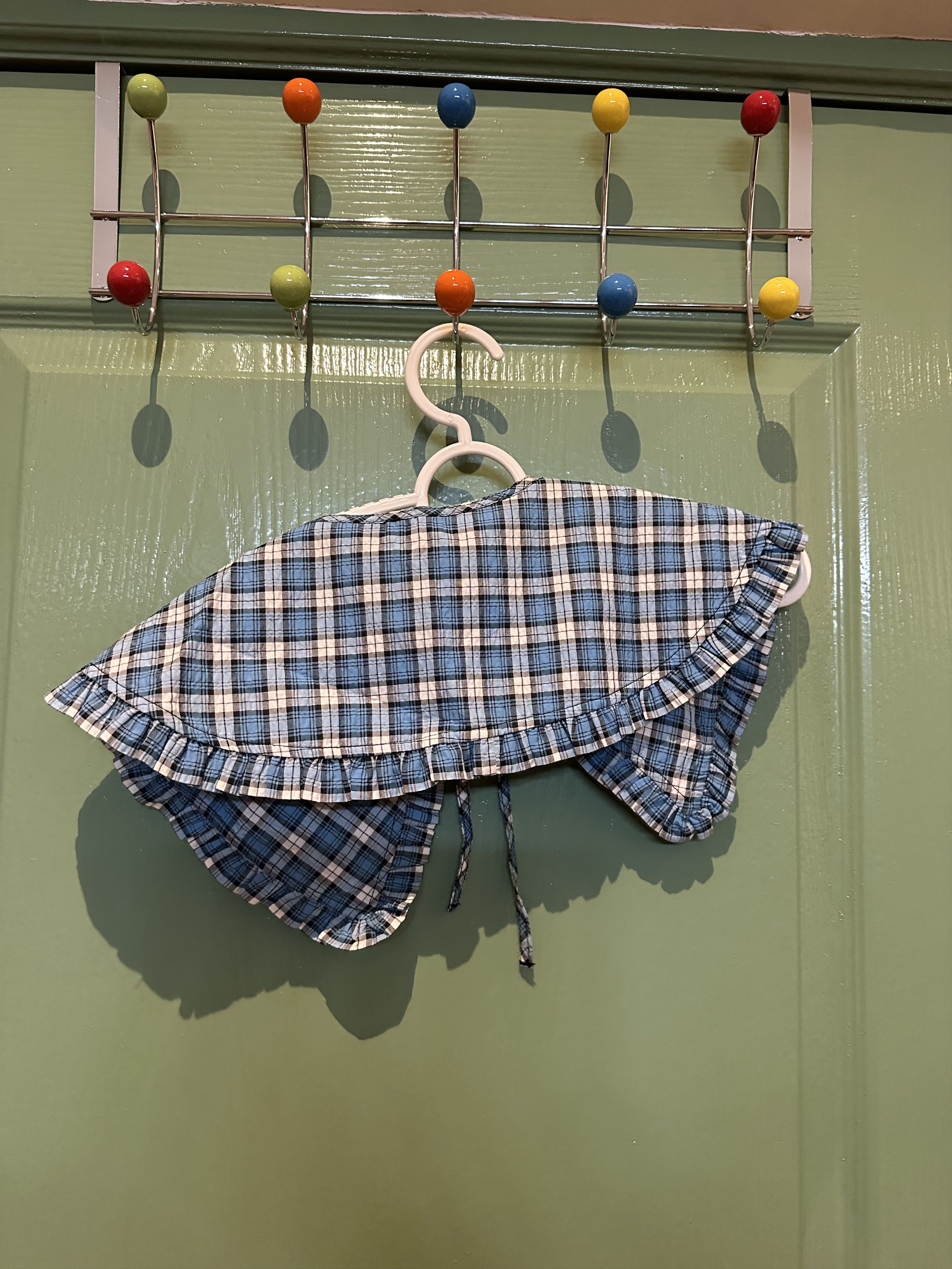 Ganni Ganni Seersucker Check Frill Collar Size ONE SIZE - 5 Thumbnail